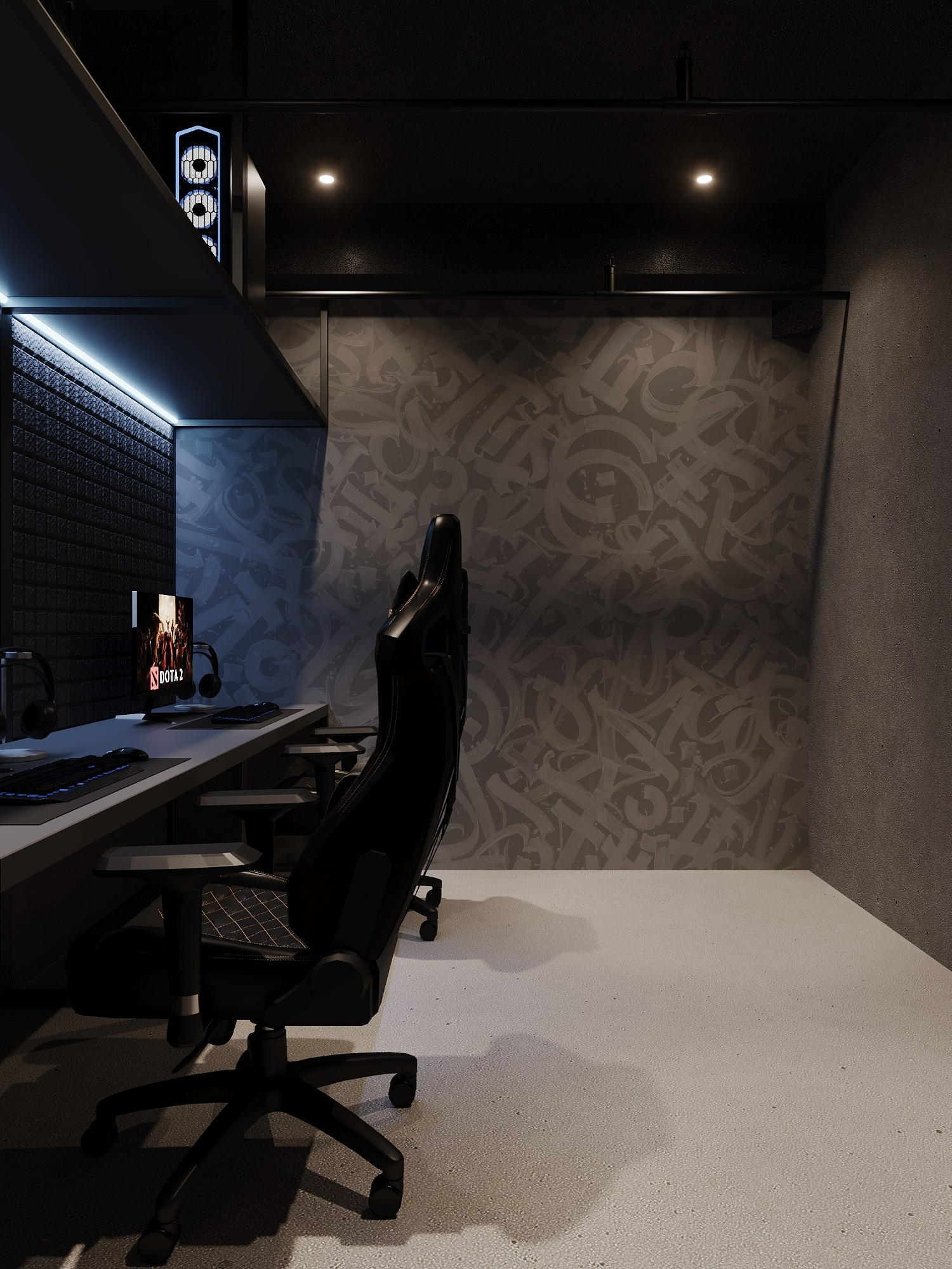 КОМПЬТЕРНЫЙ КЛУБ в КРК «ЗАРЯ» / 520 м². Rezells Architects — студия дизайна жилых и коммерческих интерьеров