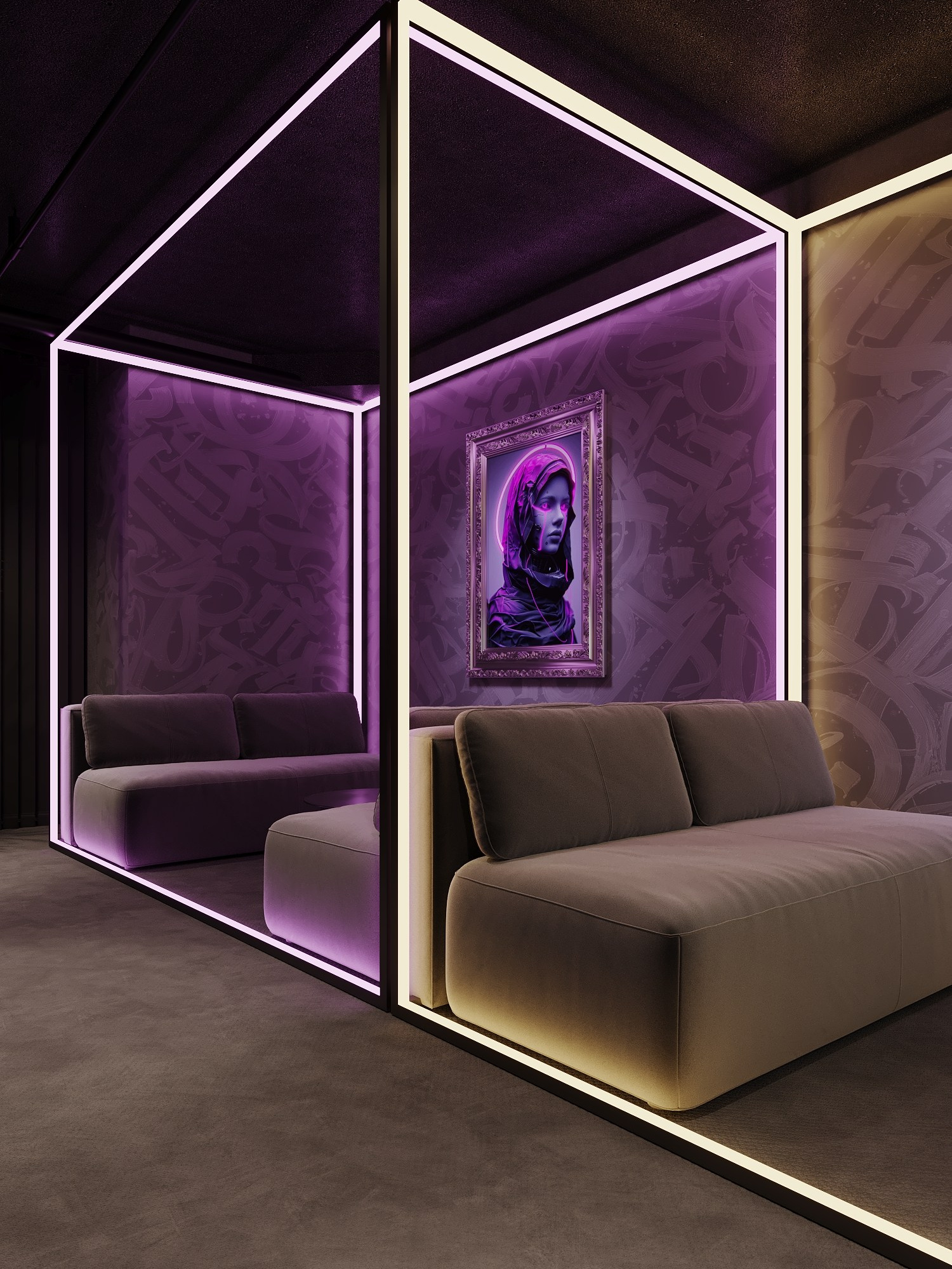 КОМПЬТЕРНЫЙ КЛУБ в КРК «ЗАРЯ» / 520 м². Rezells Architects — студия дизайна жилых и коммерческих интерьеров