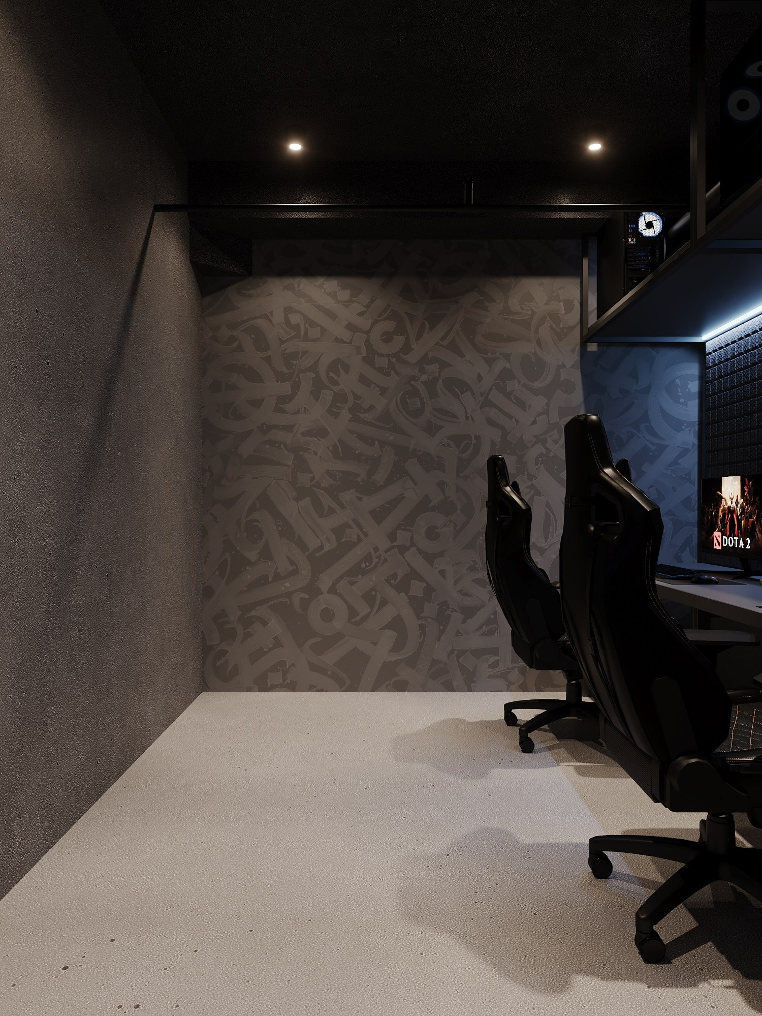 КОМПЬТЕРНЫЙ КЛУБ в КРК «ЗАРЯ» / 520 м². Rezells Architects — студия дизайна жилых и коммерческих интерьеров