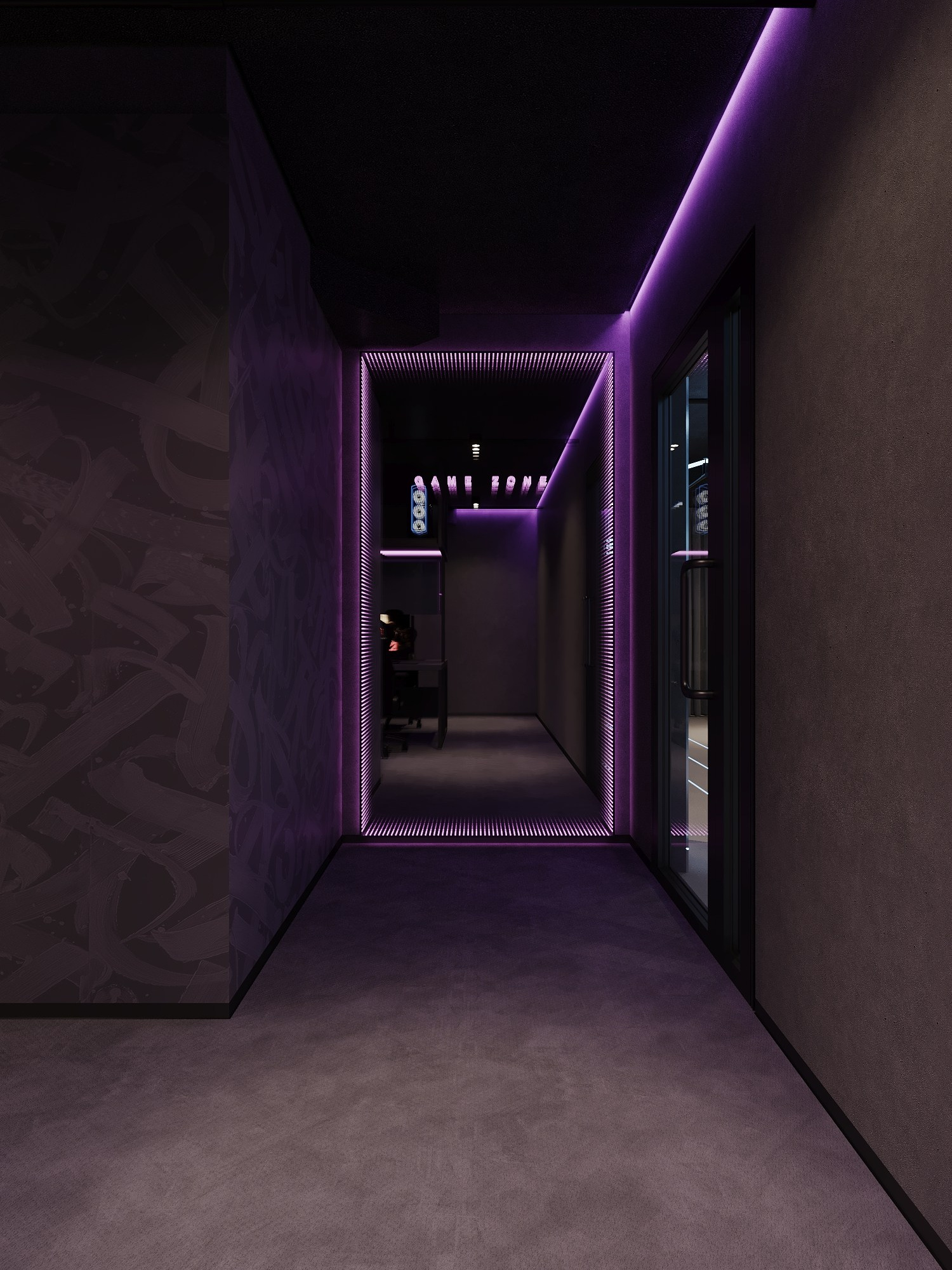 КОМПЬТЕРНЫЙ КЛУБ в КРК «ЗАРЯ» / 520 м². Rezells Architects — студия дизайна жилых и коммерческих интерьеров