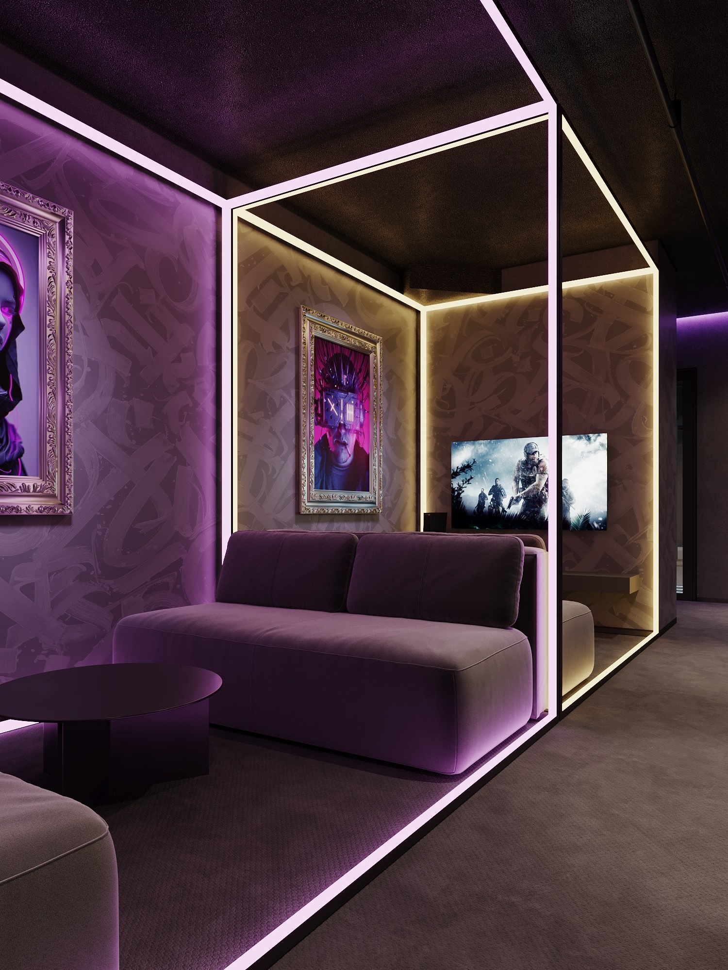 КОМПЬТЕРНЫЙ КЛУБ в КРК «ЗАРЯ» / 520 м². Rezells Architects — студия дизайна жилых и коммерческих интерьеров