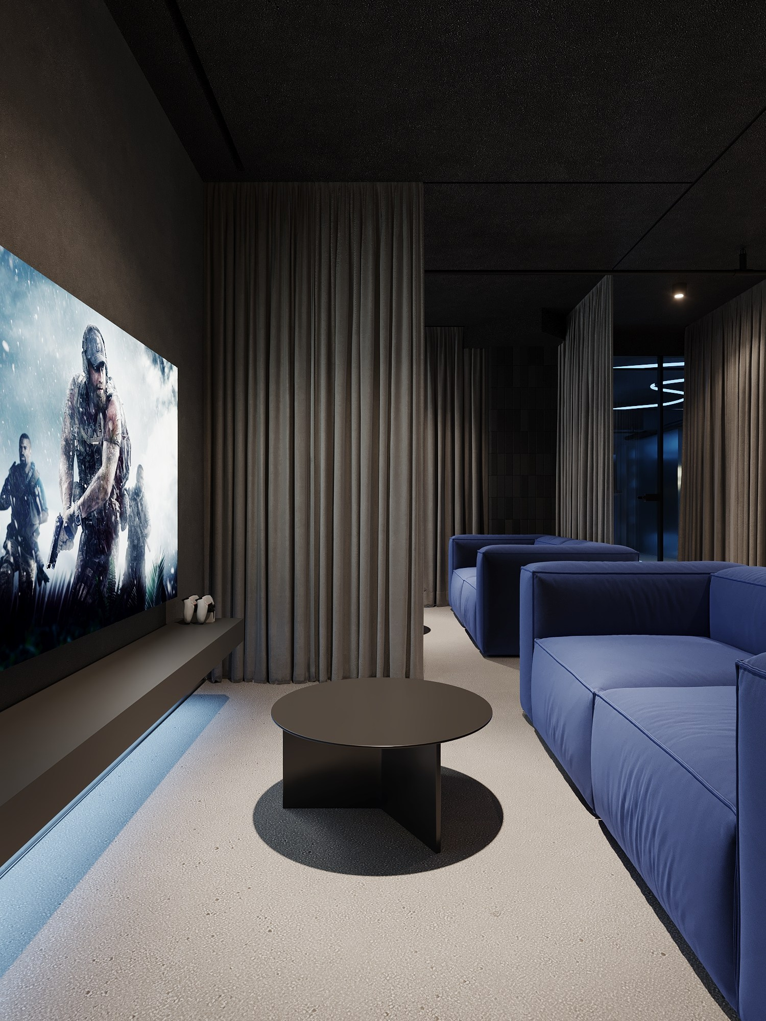 КОМПЬТЕРНЫЙ КЛУБ в КРК «ЗАРЯ» / 520 м². Rezells Architects — студия дизайна жилых и коммерческих интерьеров