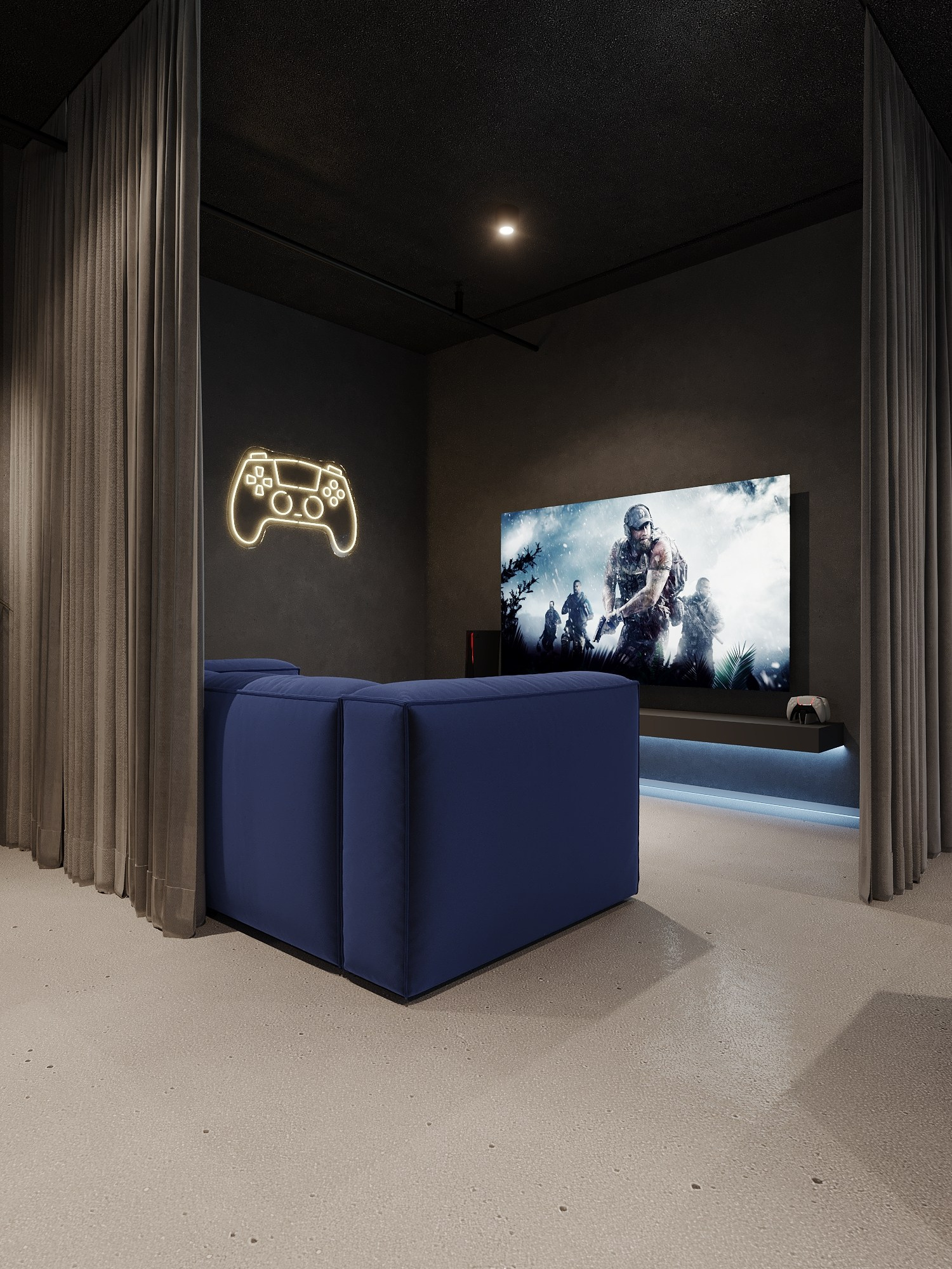 КОМПЬТЕРНЫЙ КЛУБ в КРК «ЗАРЯ» / 520 м². Rezells Architects — студия дизайна жилых и коммерческих интерьеров