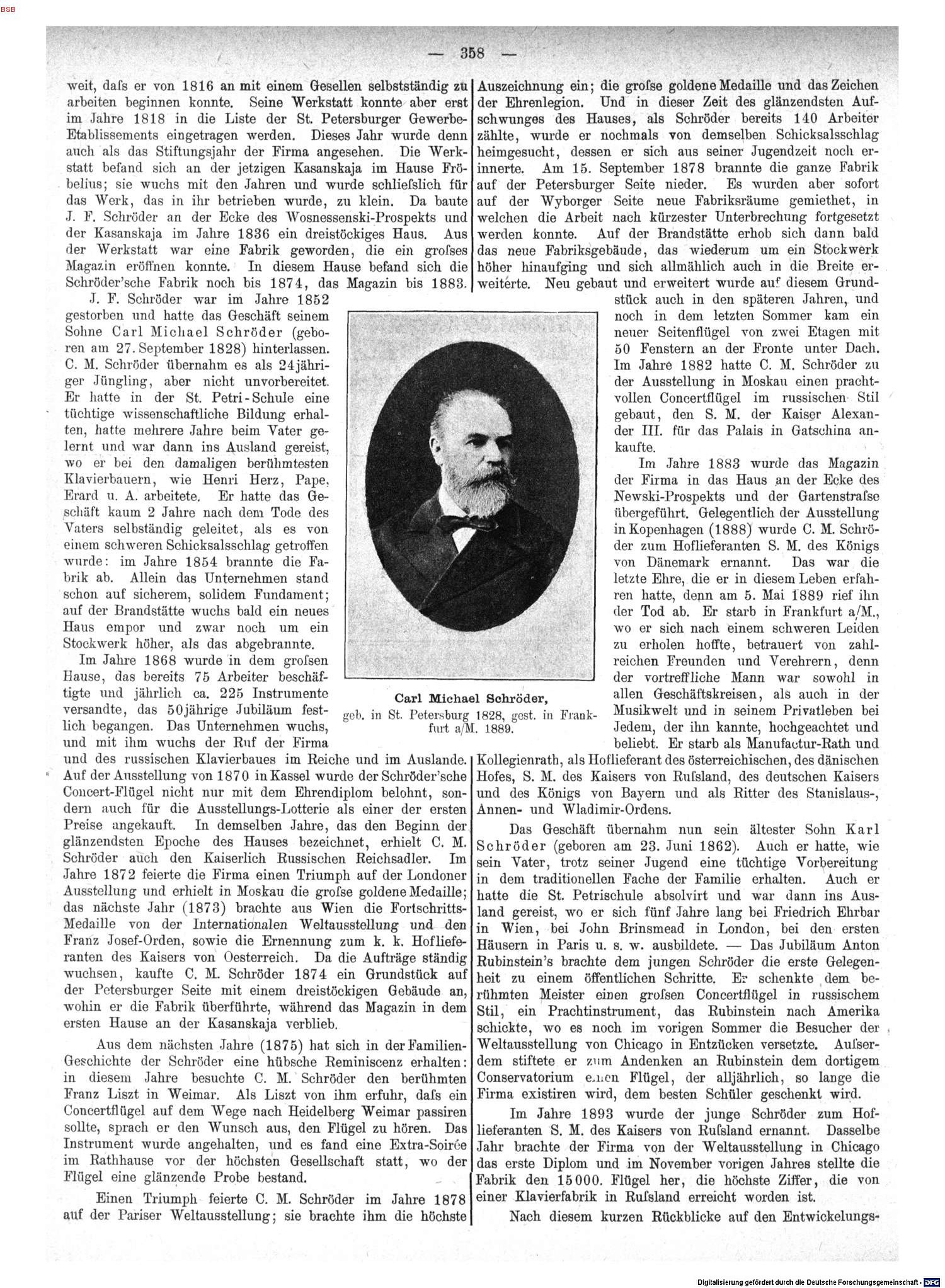 Шрёдер, рояли, особняк Шрёдера, история особняка Шрёдера