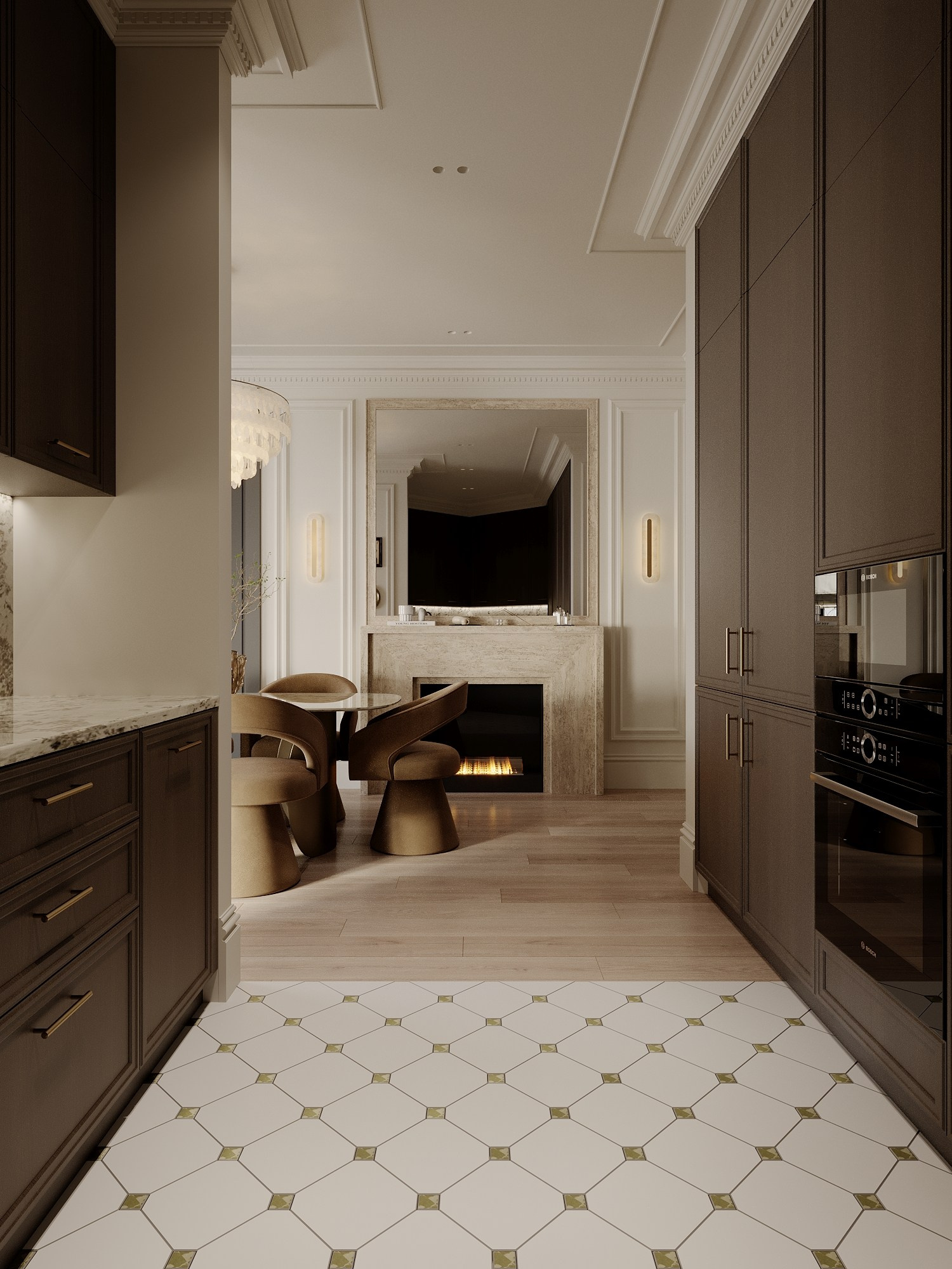 АППАРТАМЕНТЫ F&F / квартира, 145 м². Rezells Architects — студия дизайна жилых и коммерческих интерьеров