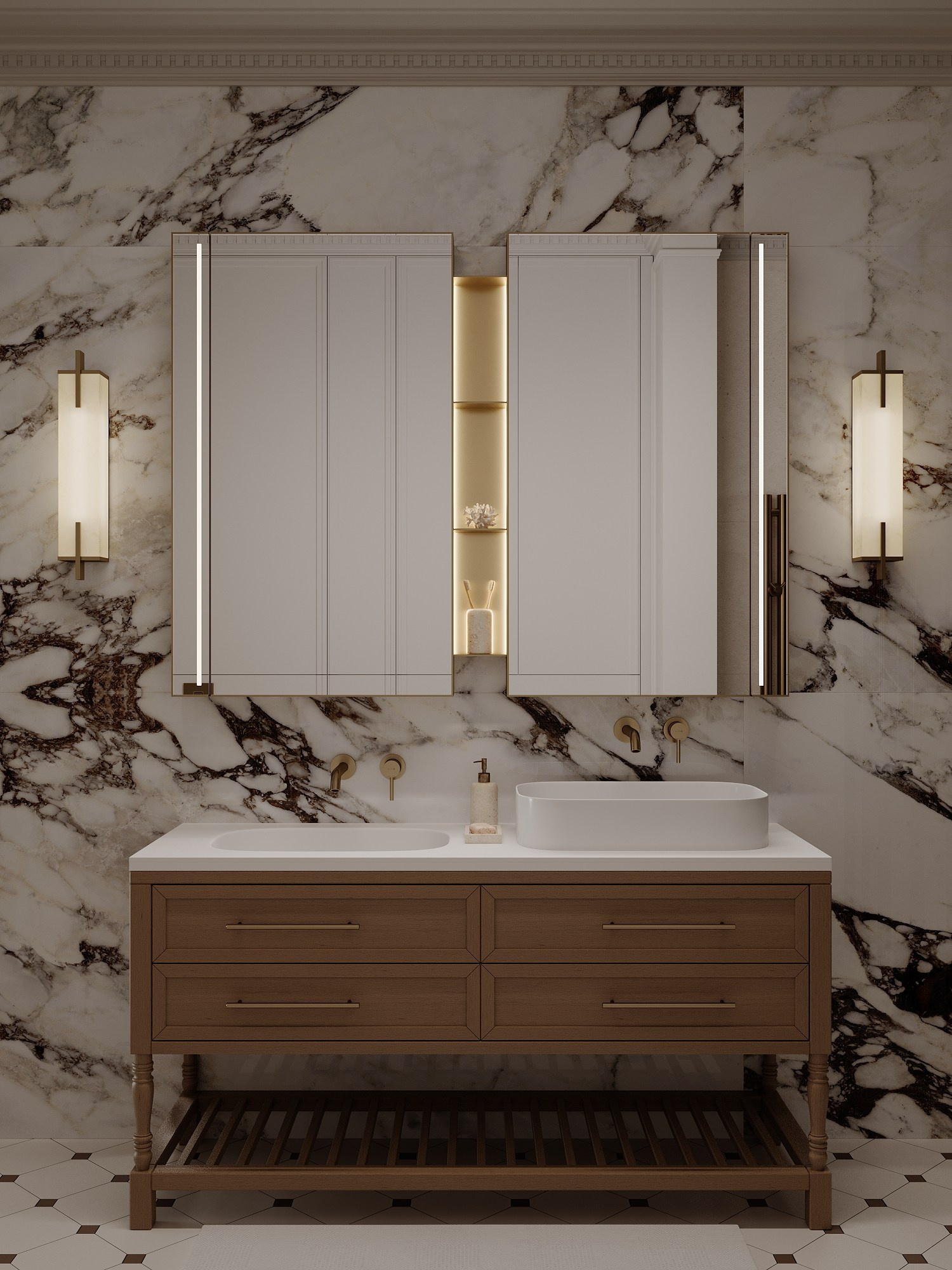 АППАРТАМЕНТЫ F&F / квартира, 145 м². Rezells Architects — студия дизайна жилых и коммерческих интерьеров