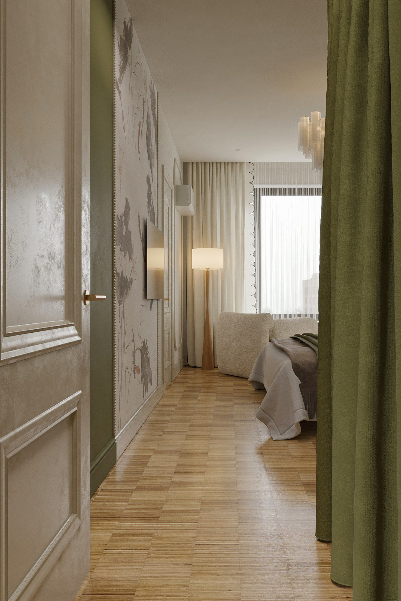 ПРОЕКТ ЖК Сакко и Ванцетти. Квартира 100 м² г.Новосибирск. Ксения. 3D‑визуализатор