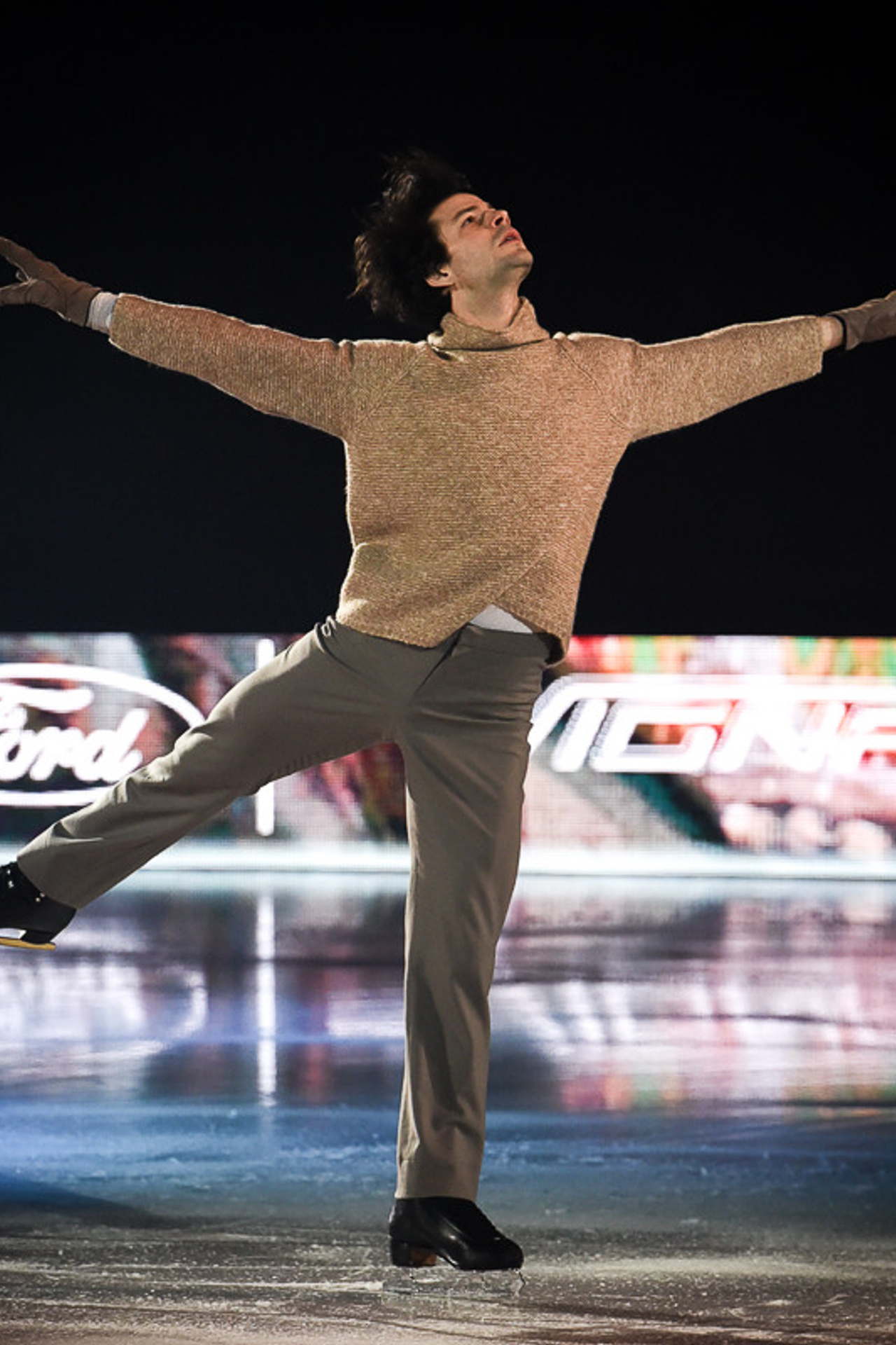 Stephane Lambiel. Rehearsal of AoI Zurich 01/03/2018