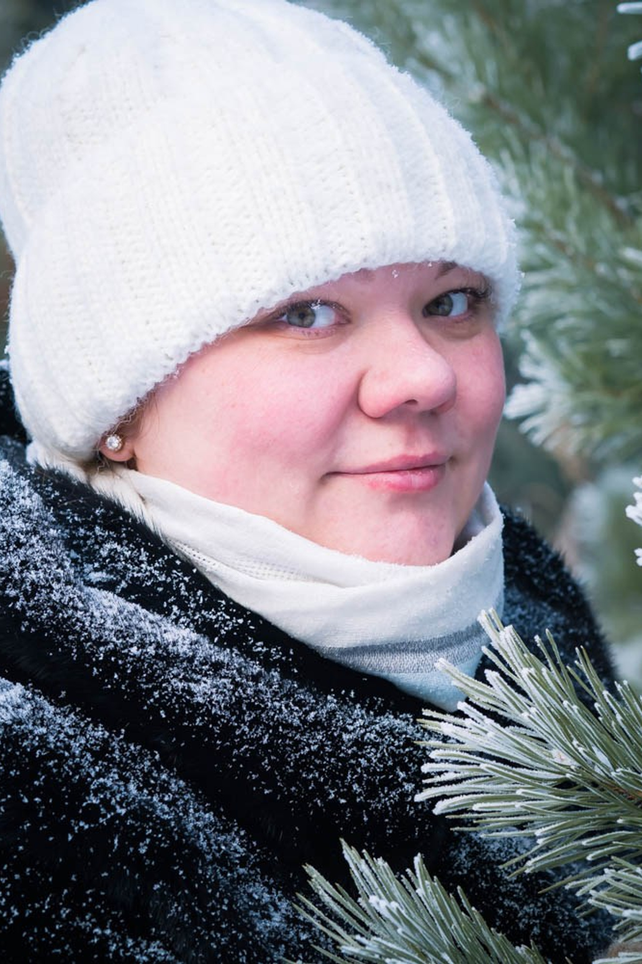 в зимнем лесу