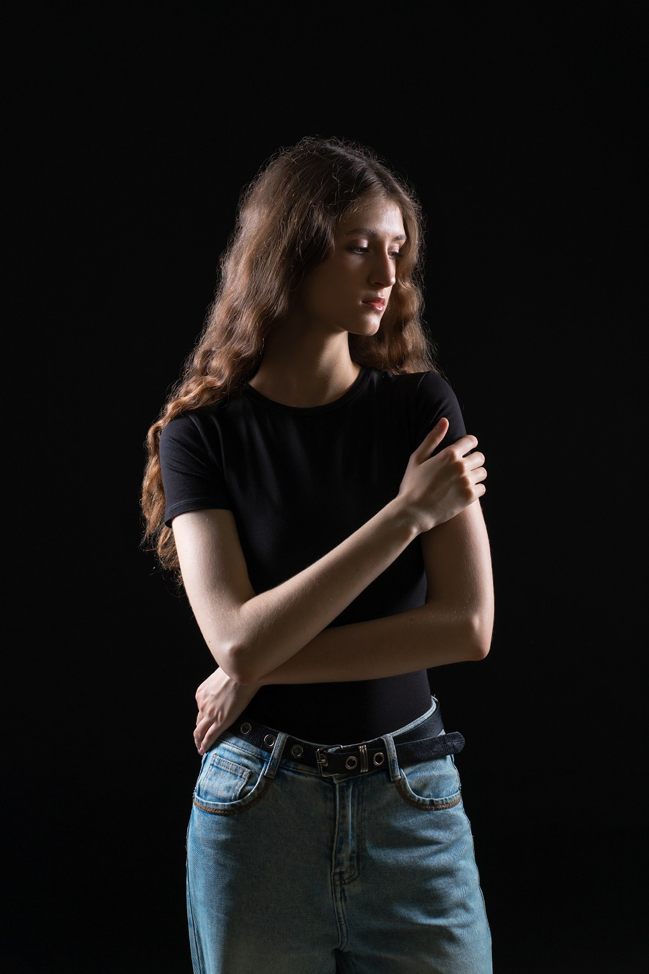 Студийная фотосессия с контровым светом
