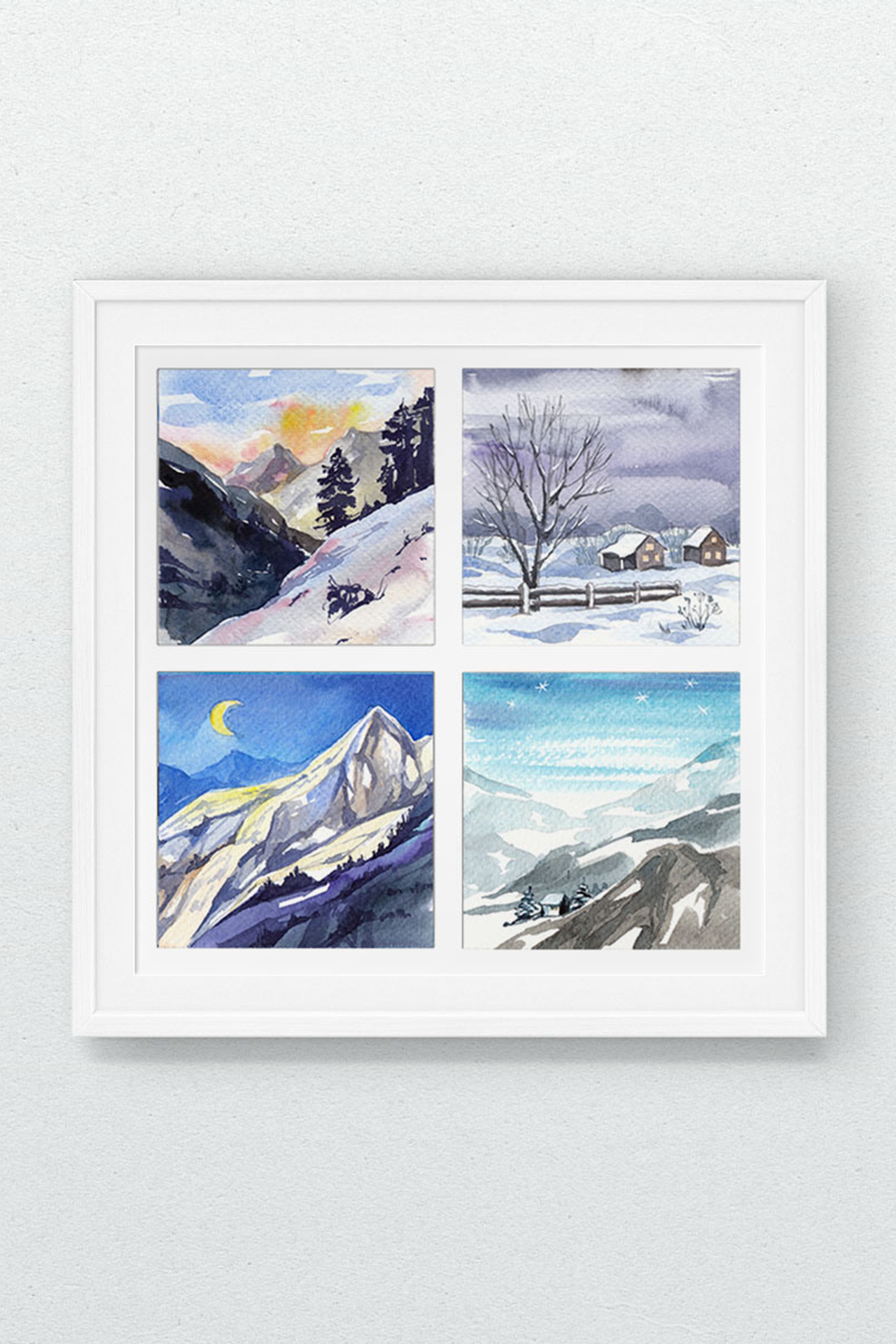 Зимние мини-пейзажи. Горы.