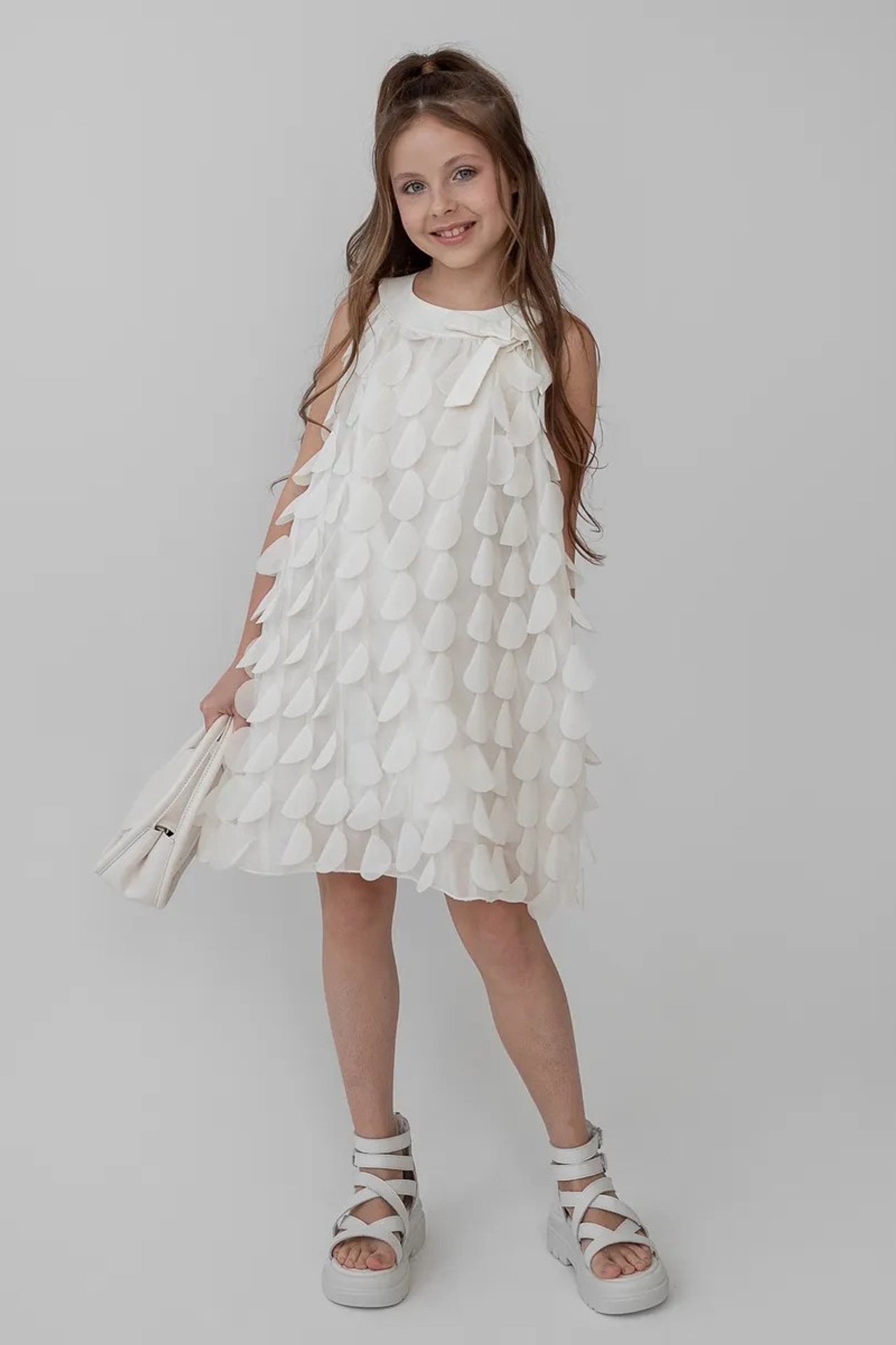 ВОЗДУШНОЕ БЕЛОЕ ПЛАТЬЕ 116-126. Фотостудия в Люберцах