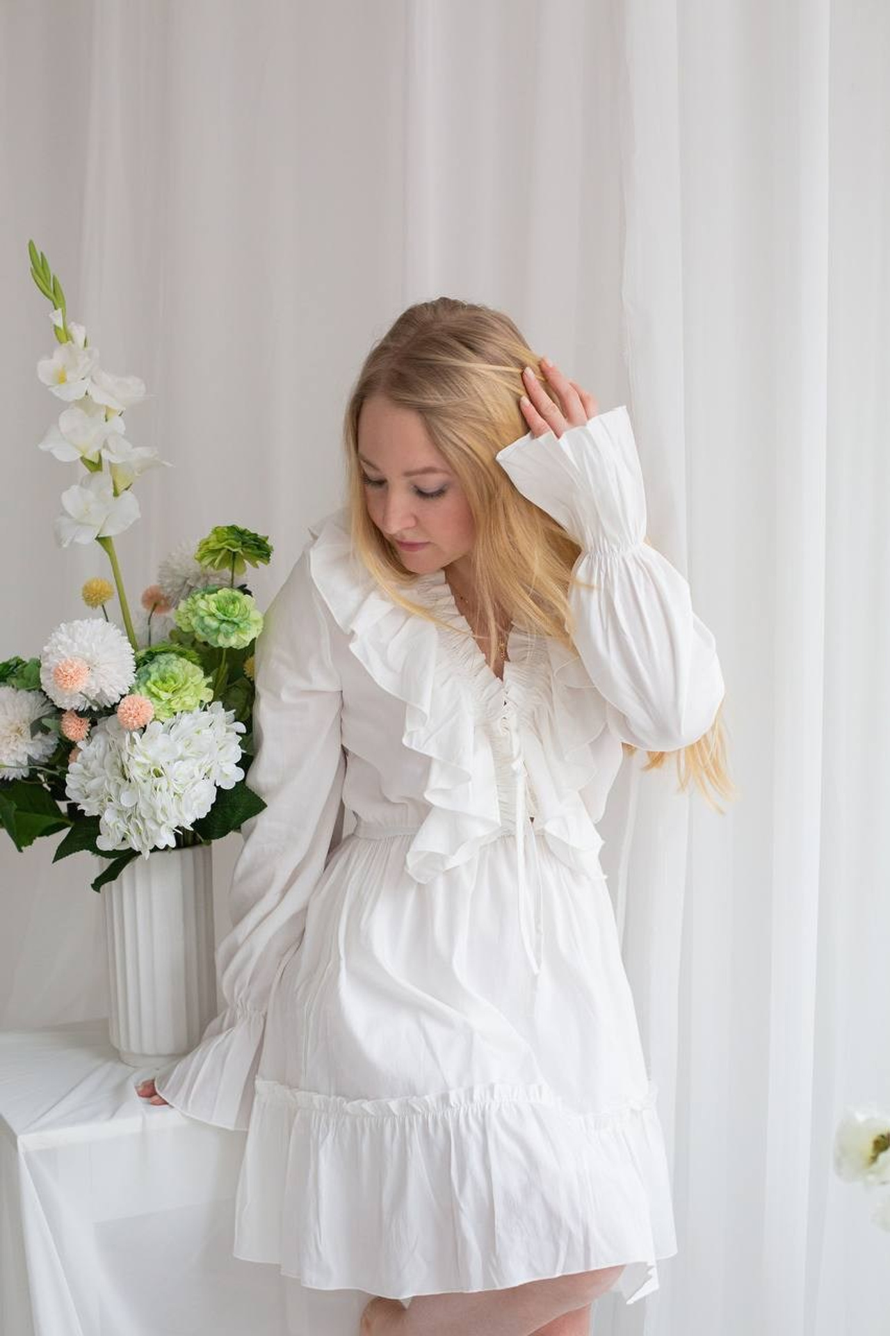 ПЛАТЬЕ С РЮШАМИ 40-44. Фотостудия в Люберцах