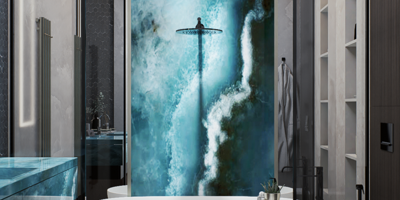 Ванная комната в стиле ар-деко