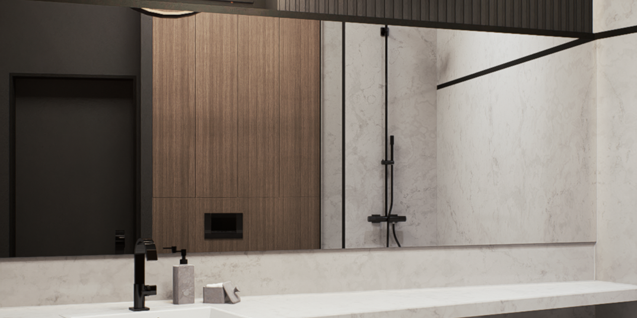 Санузел в стиле минимализм