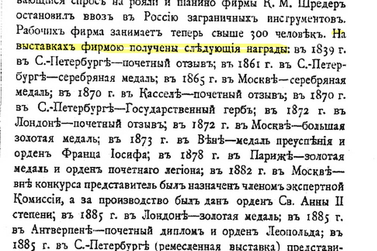 Династия Шрёдеров - немецких мастеров фортепиано в России. Дом Шрёдера