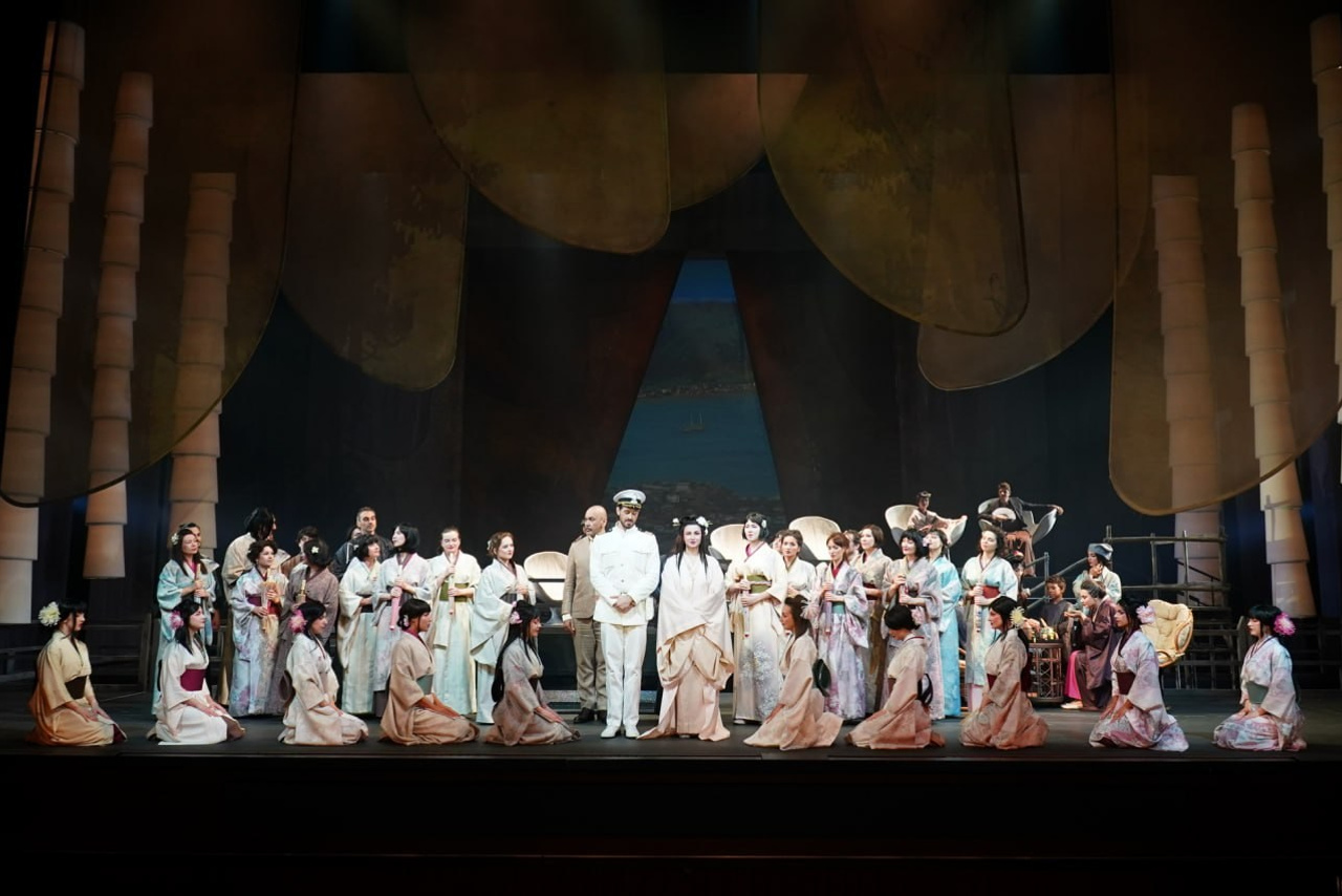 Декорации для оперы «Мадам Баттерфляй» | Геликон Опера. История занавеса. Превращаем идею в технологию