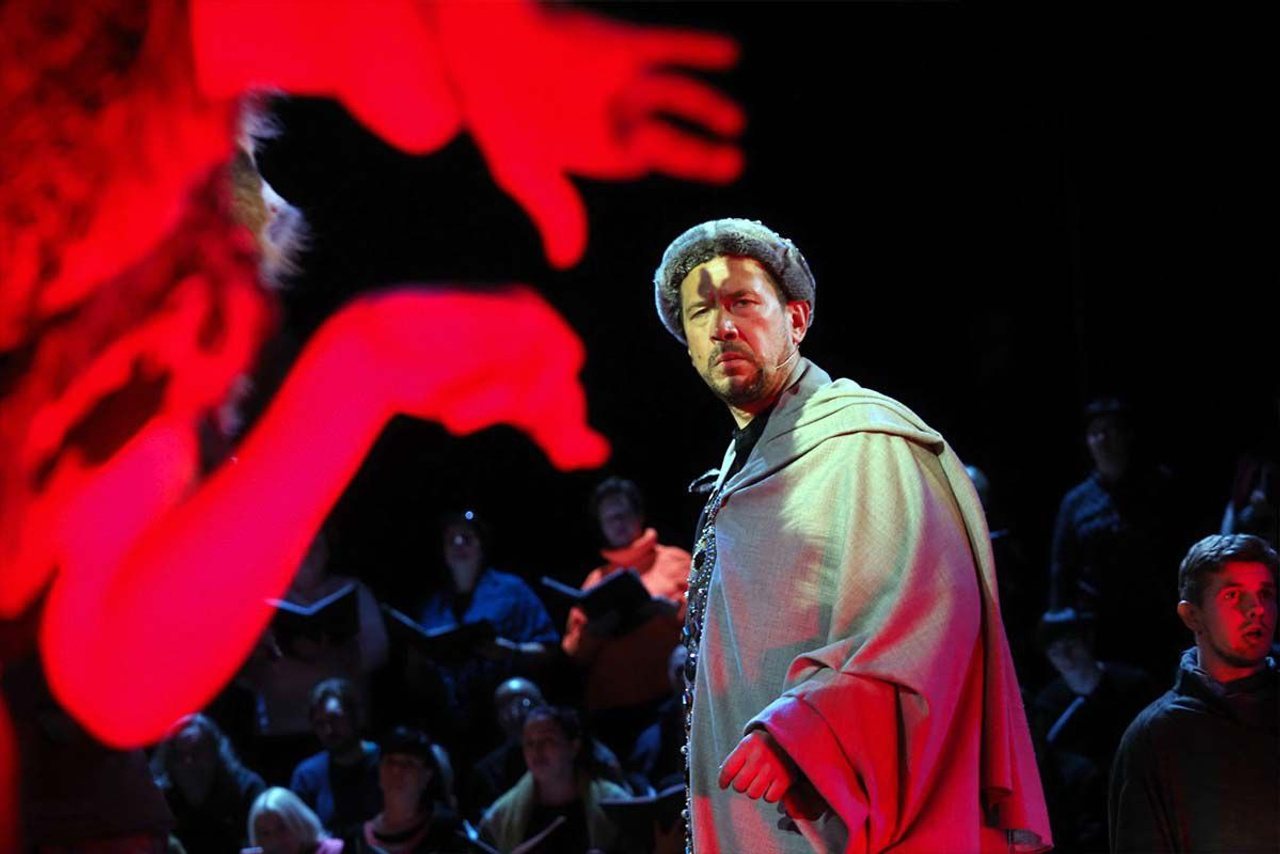 Декорации для хоровой оперы «Сказ о Борисе и Глебе». История занавеса. Превращаем идею в технологию