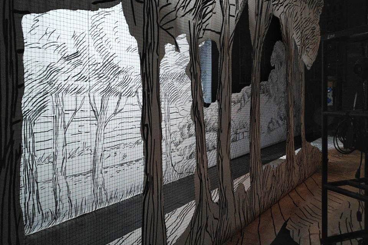 Декорации для спектакля «Аркадия» | Мастерская Петра Фоменко. История занавеса. Превращаем идею в технологию