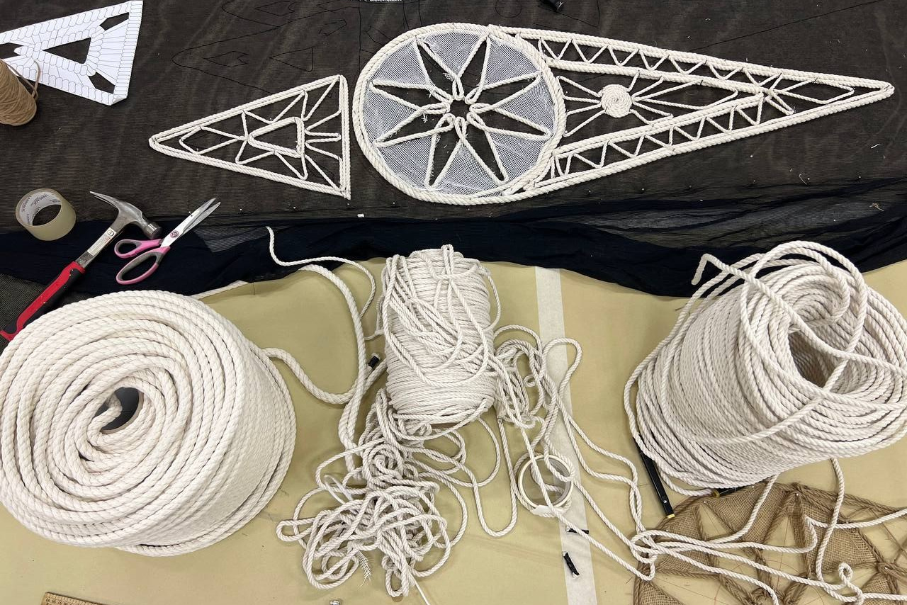 Декорации для спектакля «Слово о полку Игореве» | Историко-этнографический театр. История занавеса. Превращаем идею в технологию