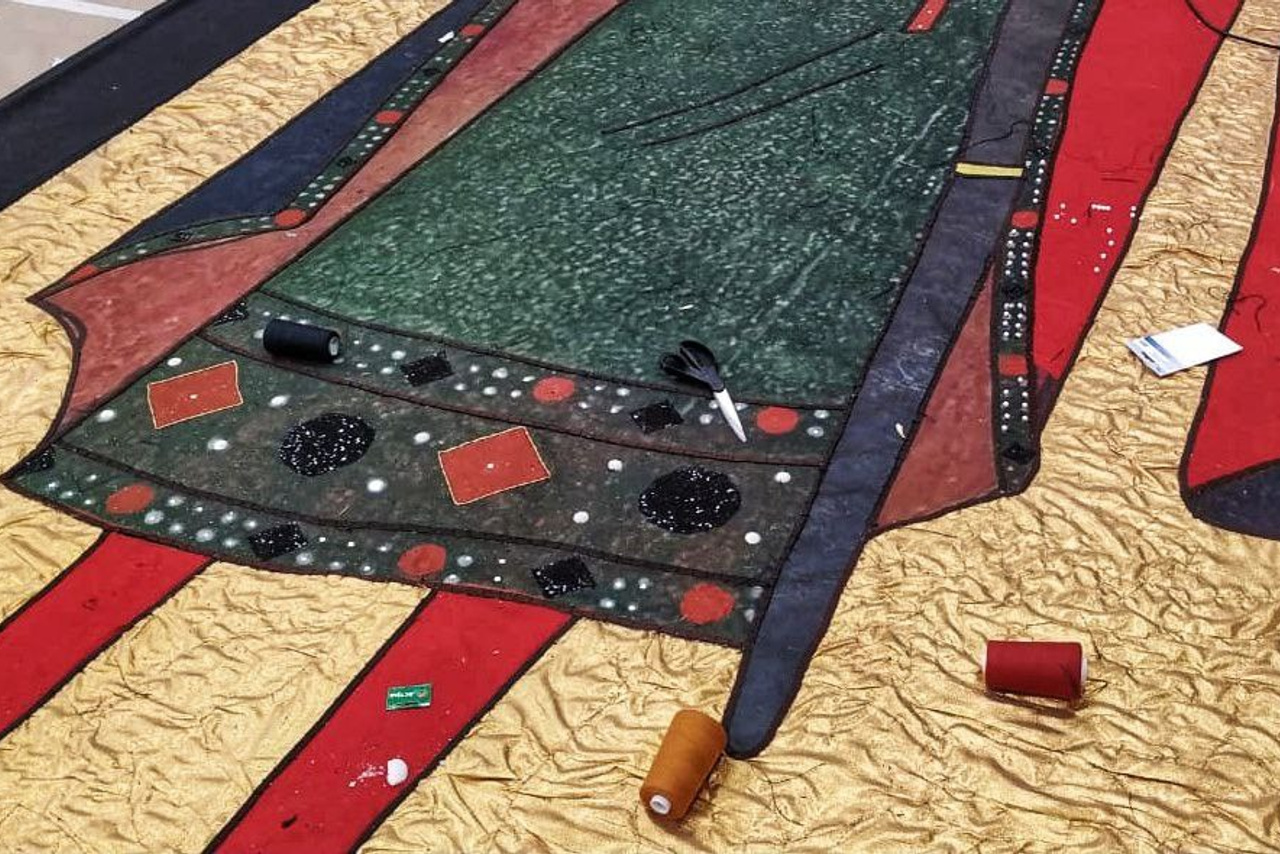 Декорации для хоровой оперы «Сказ о Борисе и Глебе». История занавеса. Превращаем идею в технологию