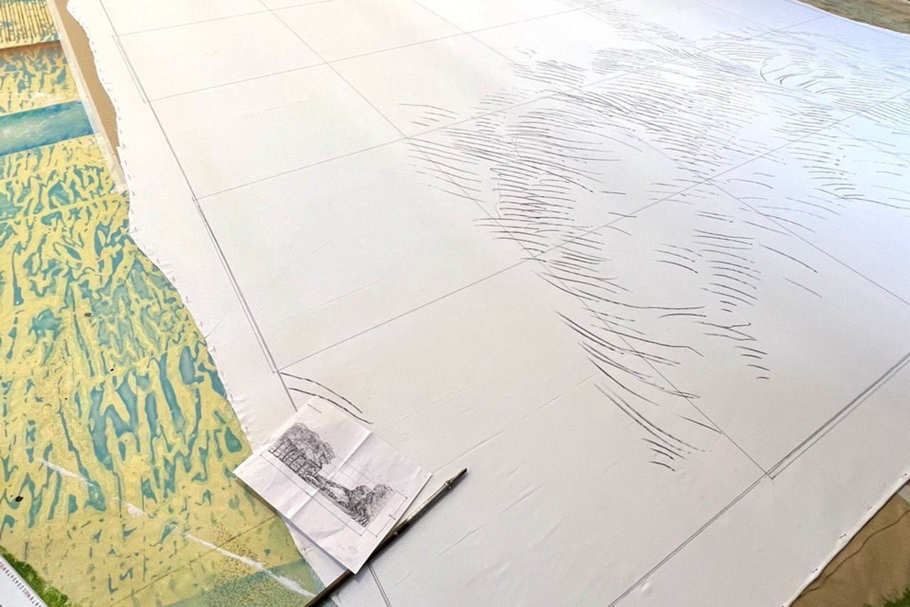 Декорации для спектакля «Аркадия» | Мастерская Петра Фоменко. История занавеса. Превращаем идею в технологию