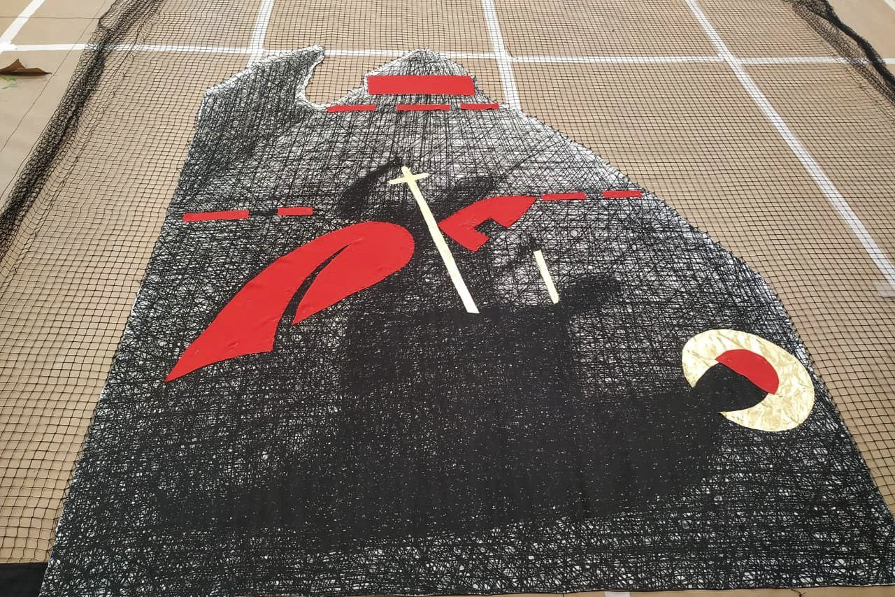 Декорации для хоровой оперы «Сказ о Борисе и Глебе». История занавеса. Превращаем идею в технологию