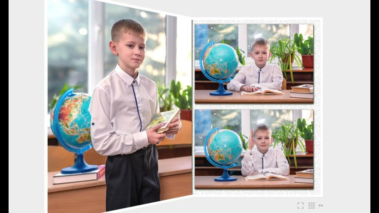 Видеообзор выпускной книги на 8 разворотов. Школьный и семейный фотограф в Ульяновске Елена Агафонова