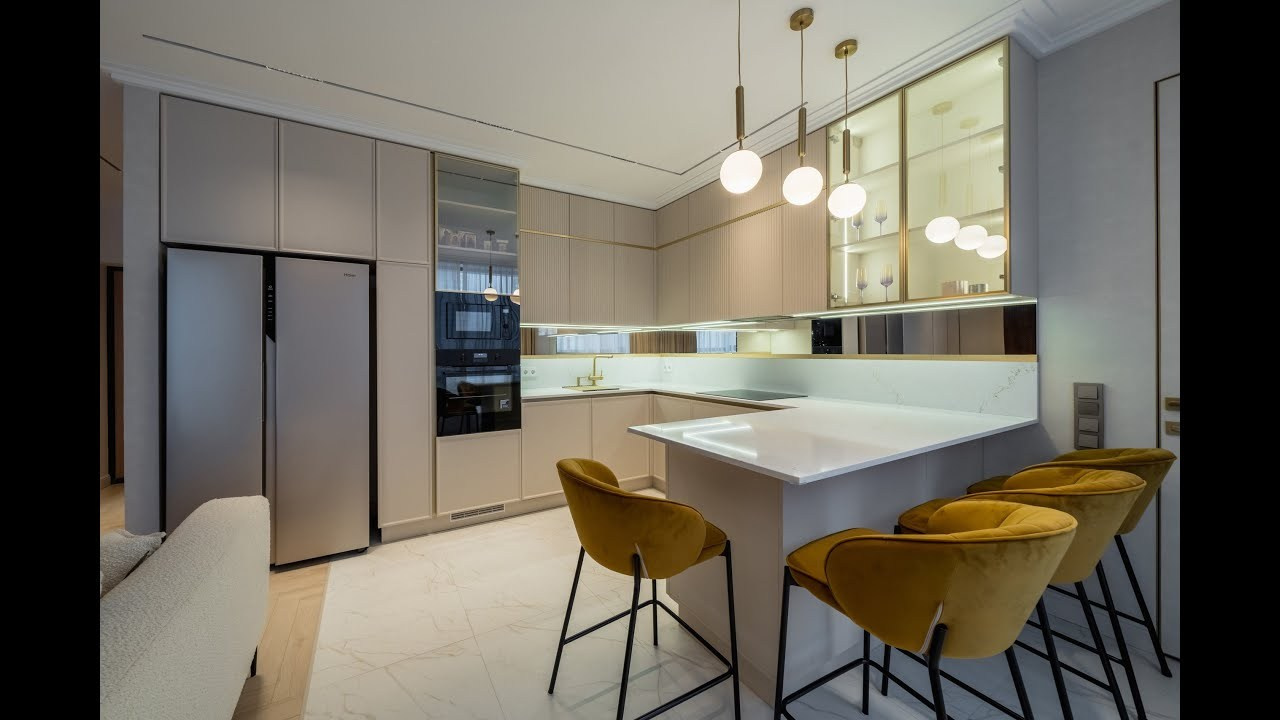 Кухне в цвете «крем Сабайон». Мебель на заказ