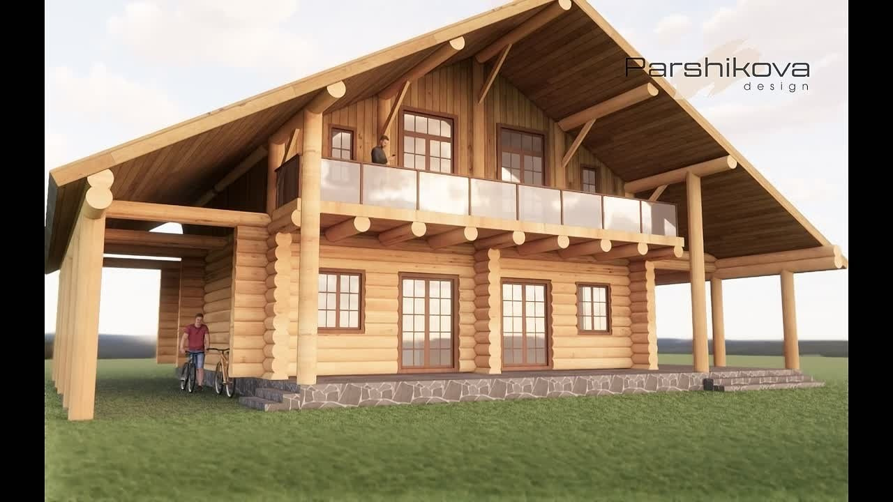 Деревянный дом (ЭКСТЕРЬЕР). Дизайн интерьера в Санкт-Петурберге и Москве. Ксения Паршикова