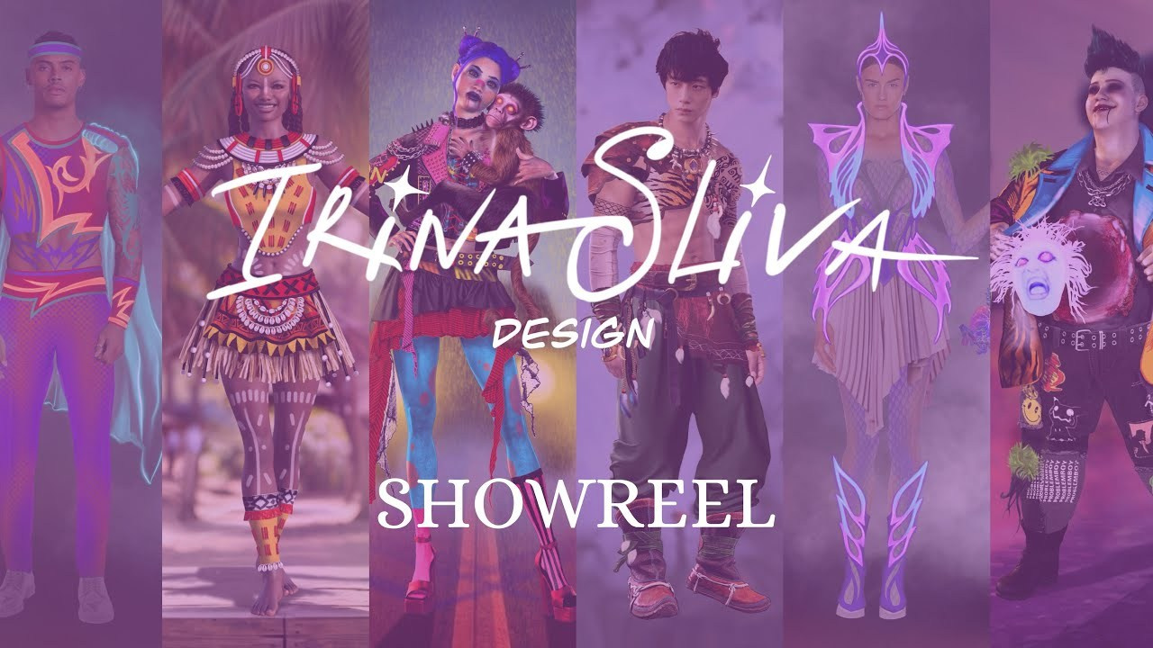 SHOWREEL. Costume Design for Theme Parks & Live Performances | Character & Parade & Stage Costumes | 2D & 3D Costume Illustrations
