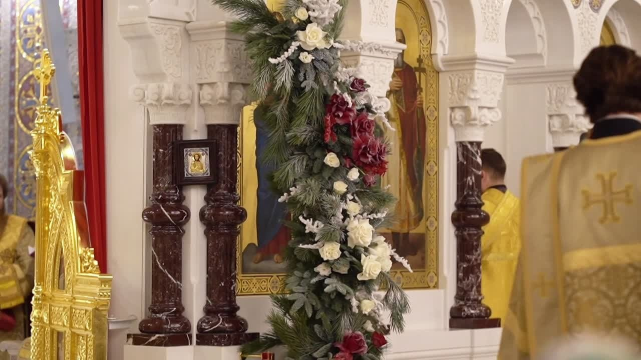 Божественная Литургия в новогоднюю ночь 2025 г, Херсонес Севастополь. Церковный фотограф Севастополь