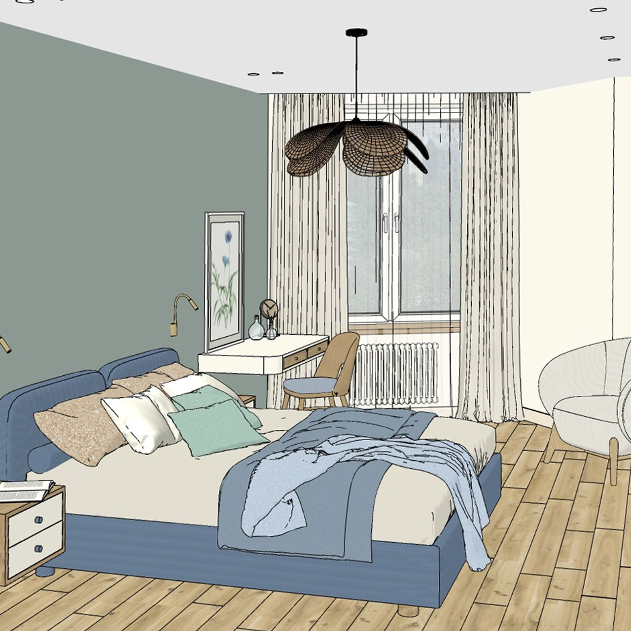 Гербарий. Квартира 96 м². Мастерская интерьеров Светланы Куксовой. Дизайн и реализация