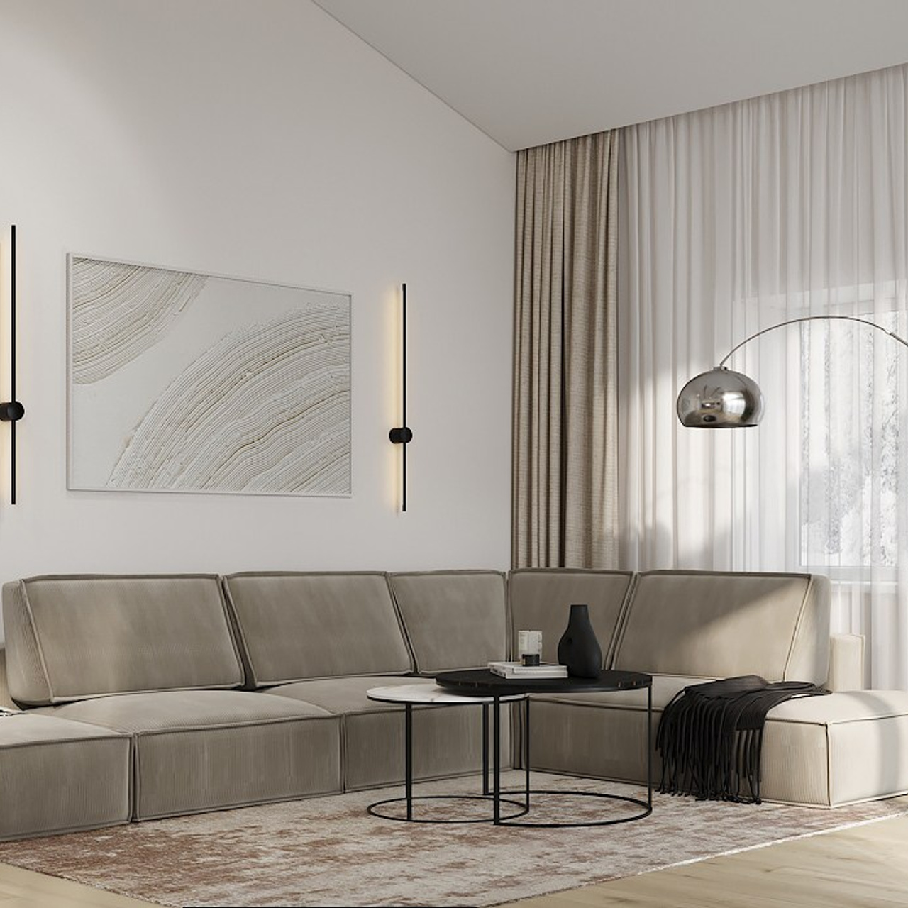 Дом в нейтральных оттенках 135 м²