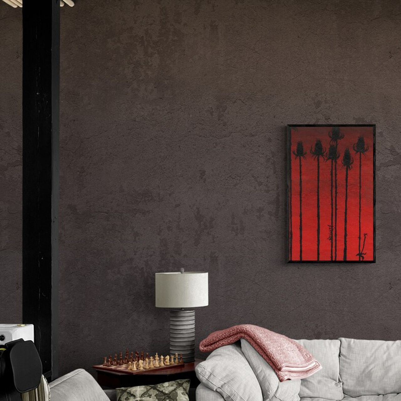 Сюрреалистичные чёрные чертополохи на рассвете. Visual artist (photo & arts)