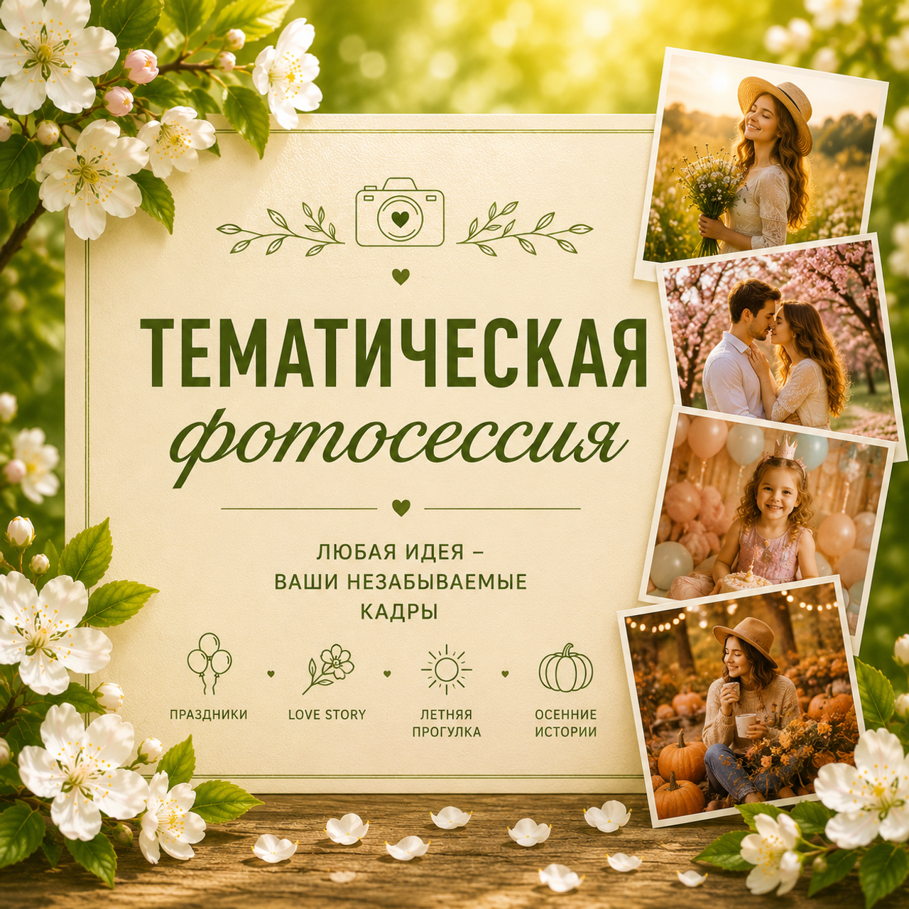 Тематическая фотосессия от 10000р