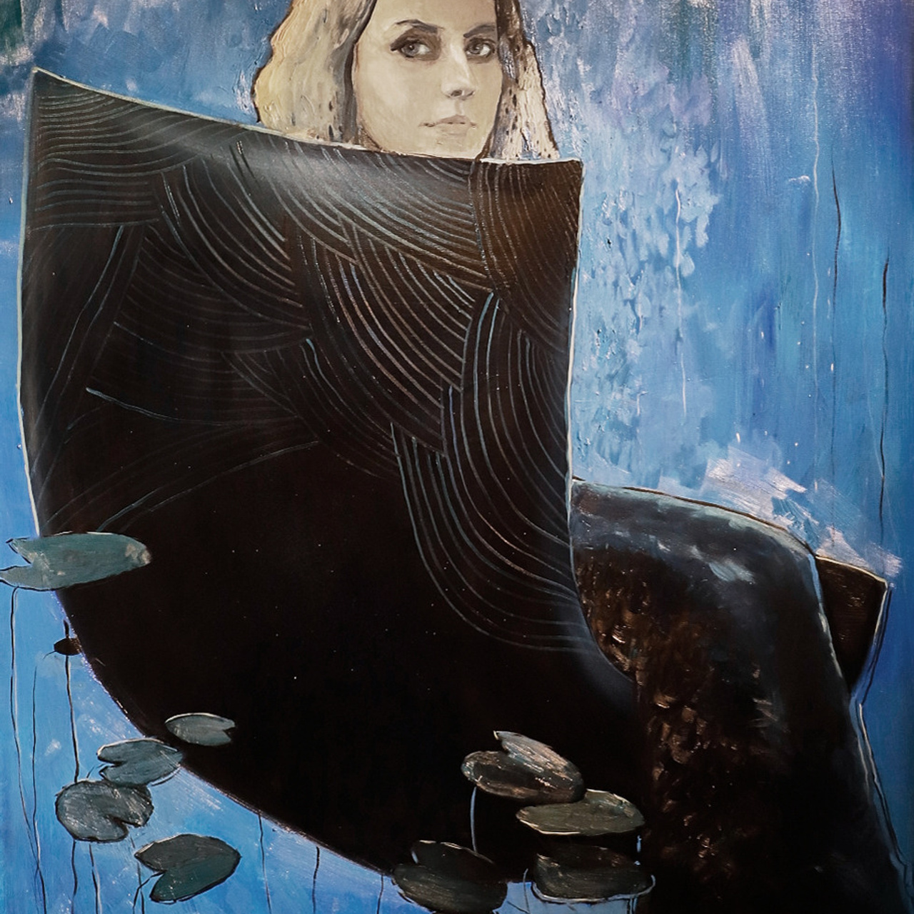 Русалка - 100х150см, холст, масло, Заказать портрет, портрет в подарок, портрет маслом, Живопись маслом, новые работы Сергея Ратчина, живопись, современное искусство, работы художника, купить холсты известного автора, известный художник, лучший пейзажист, Открытие выставки Cube.moscow, kupol gallery, Полина Гагарина, Гагарина покупает картины, звезды покупают картины, современное искусство в подарок, картина над диваном, искусство 