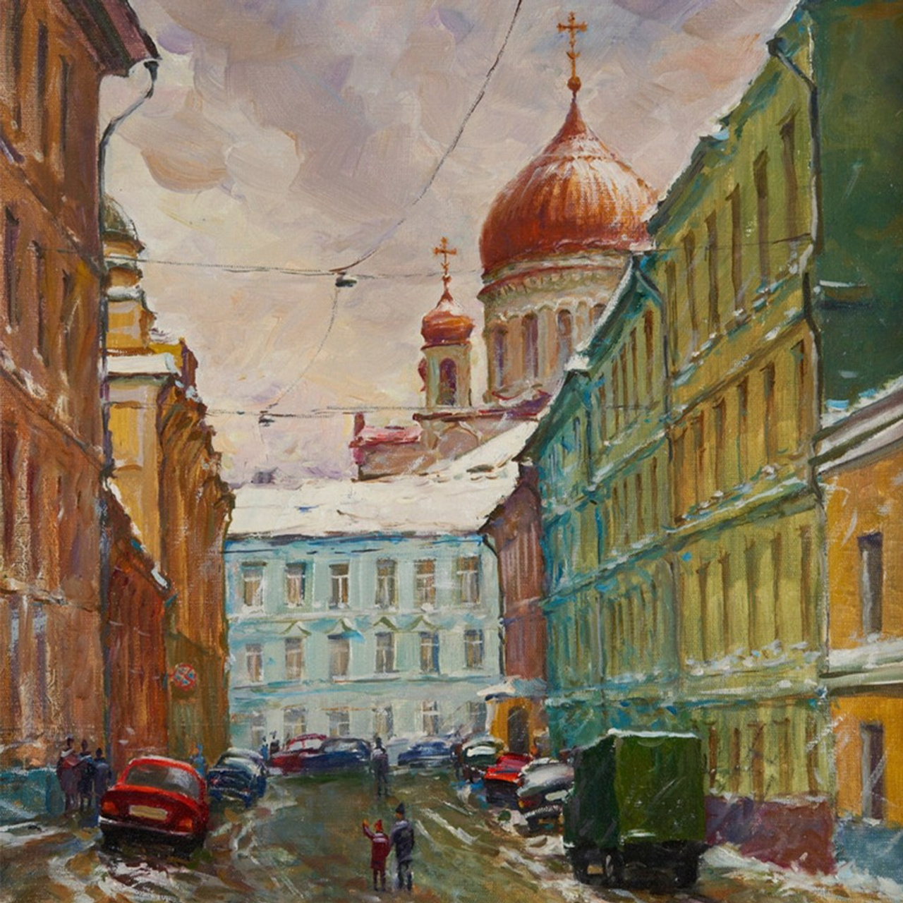 Лебяжий переулок. Картинная галерея пейзажей Москвы от художника Станислава Скобелева