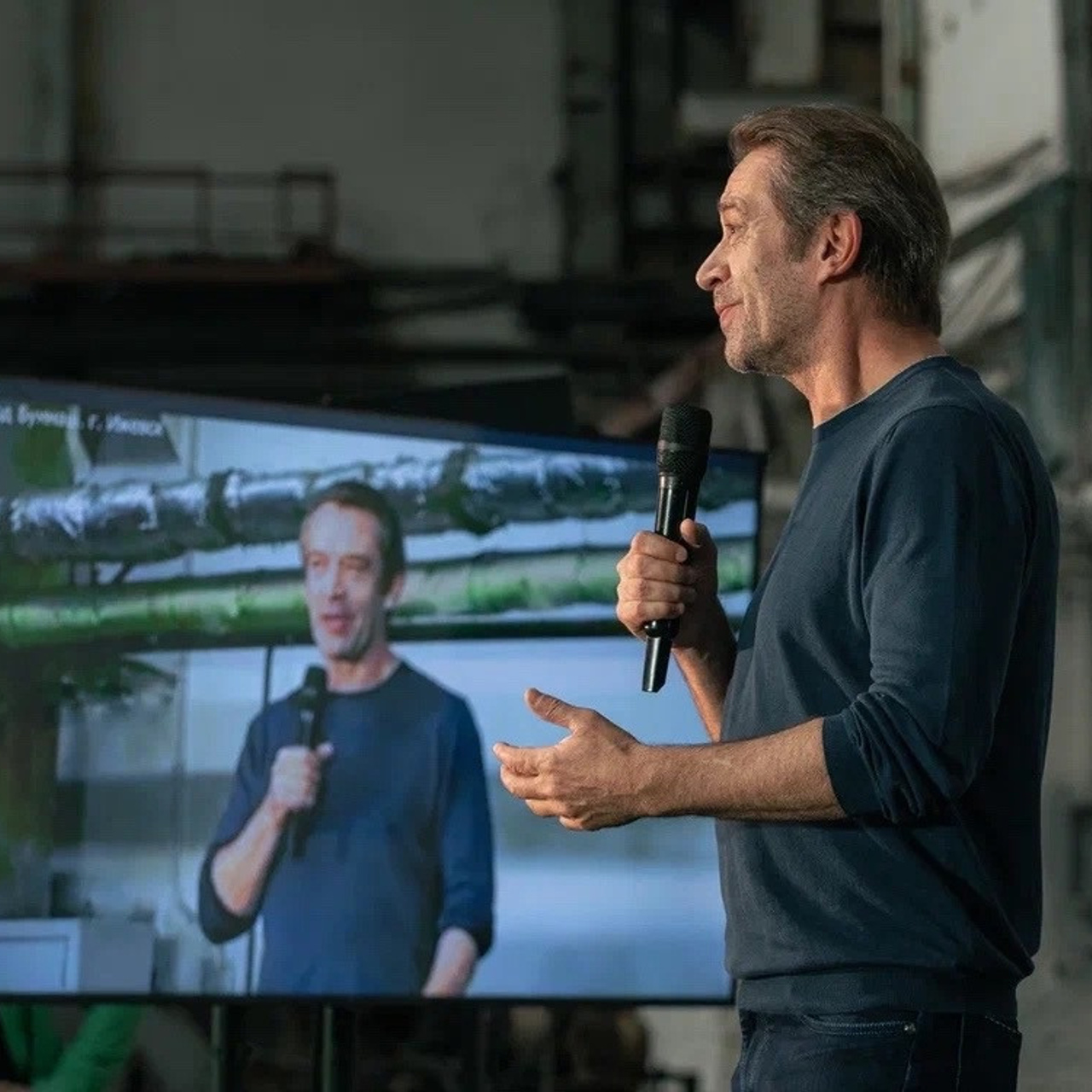 Творческая встреча с В. Машковым для рабочих завода. Event-агентство «Апельсин» Ижевск