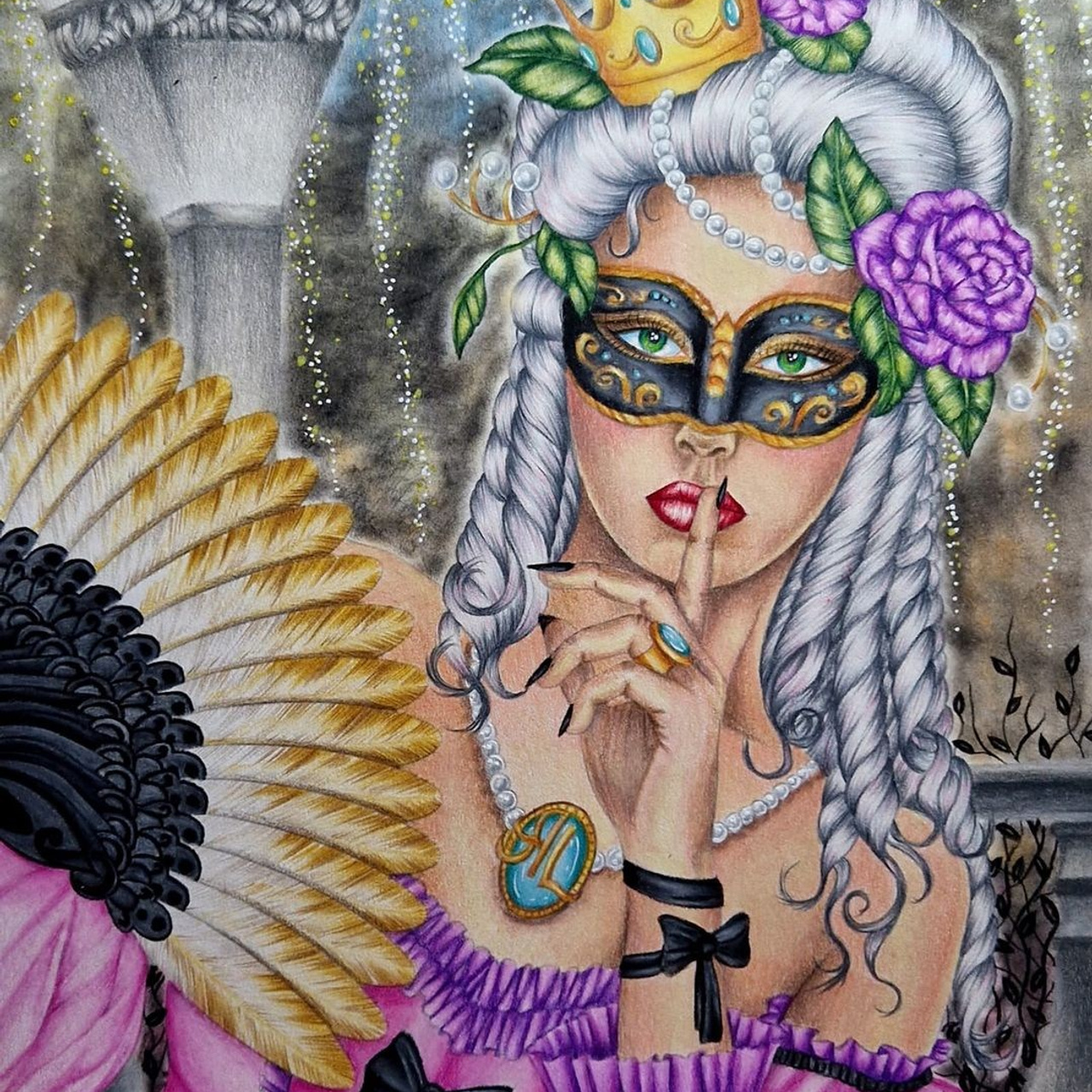 Авторская раскраска Маскарад. Раскраски Алёны Лазаревой