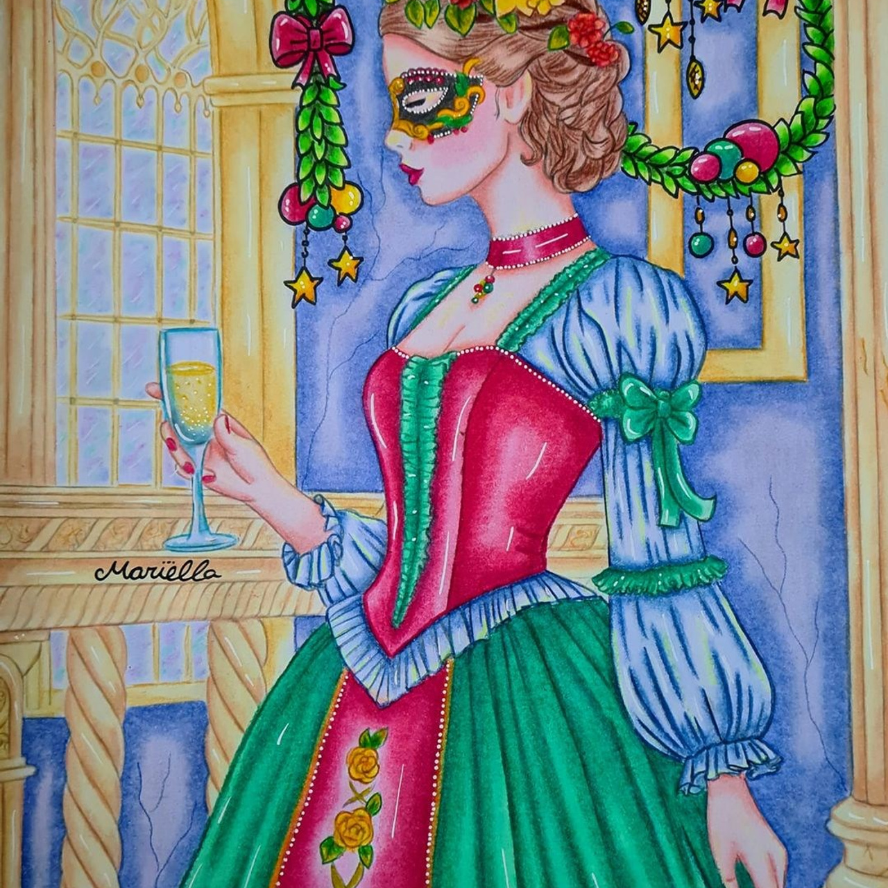 Авторская раскраска Маскарад. Раскраски Алёны Лазаревой