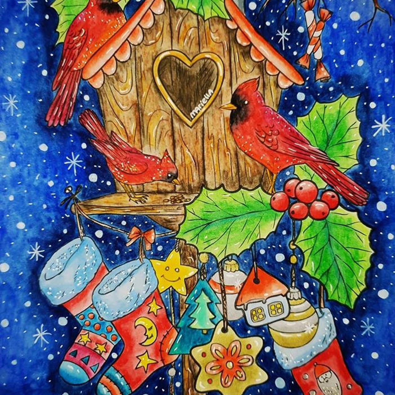 Новогодний Сюрприз Авторская раскраска Алёны Лазаревой. Раскраски Алёны Лазаревой