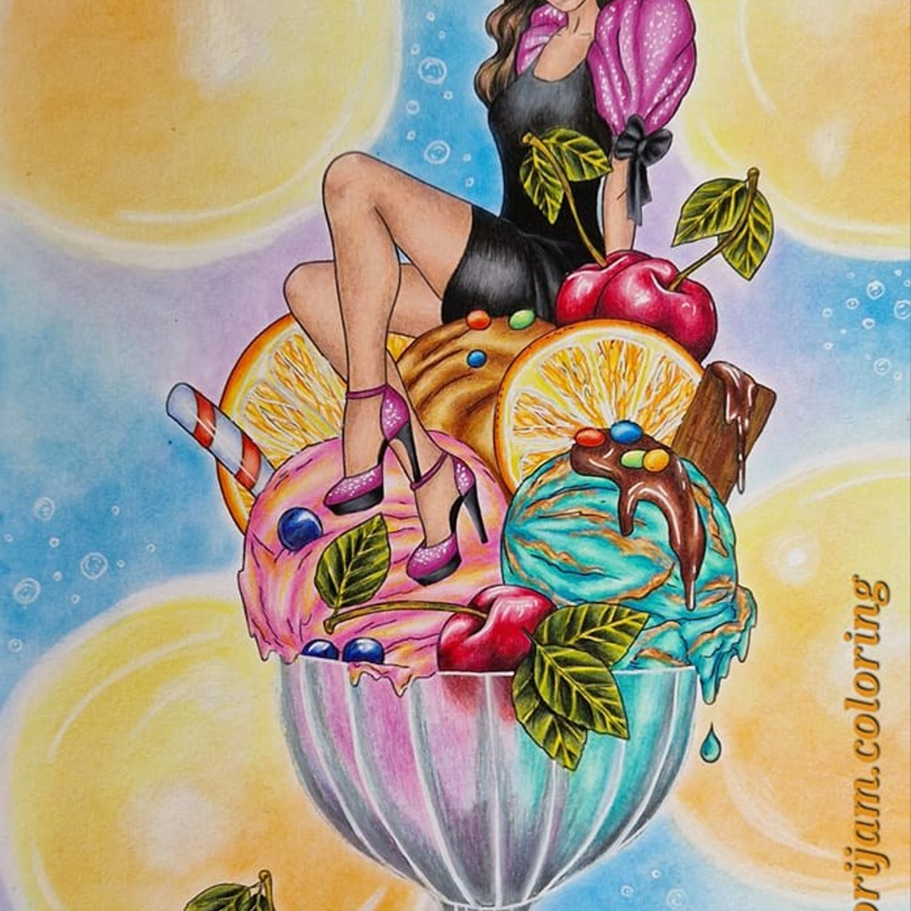 Fashion раскраска Алёны Лазаревой. Раскраски Алёны Лазаревой