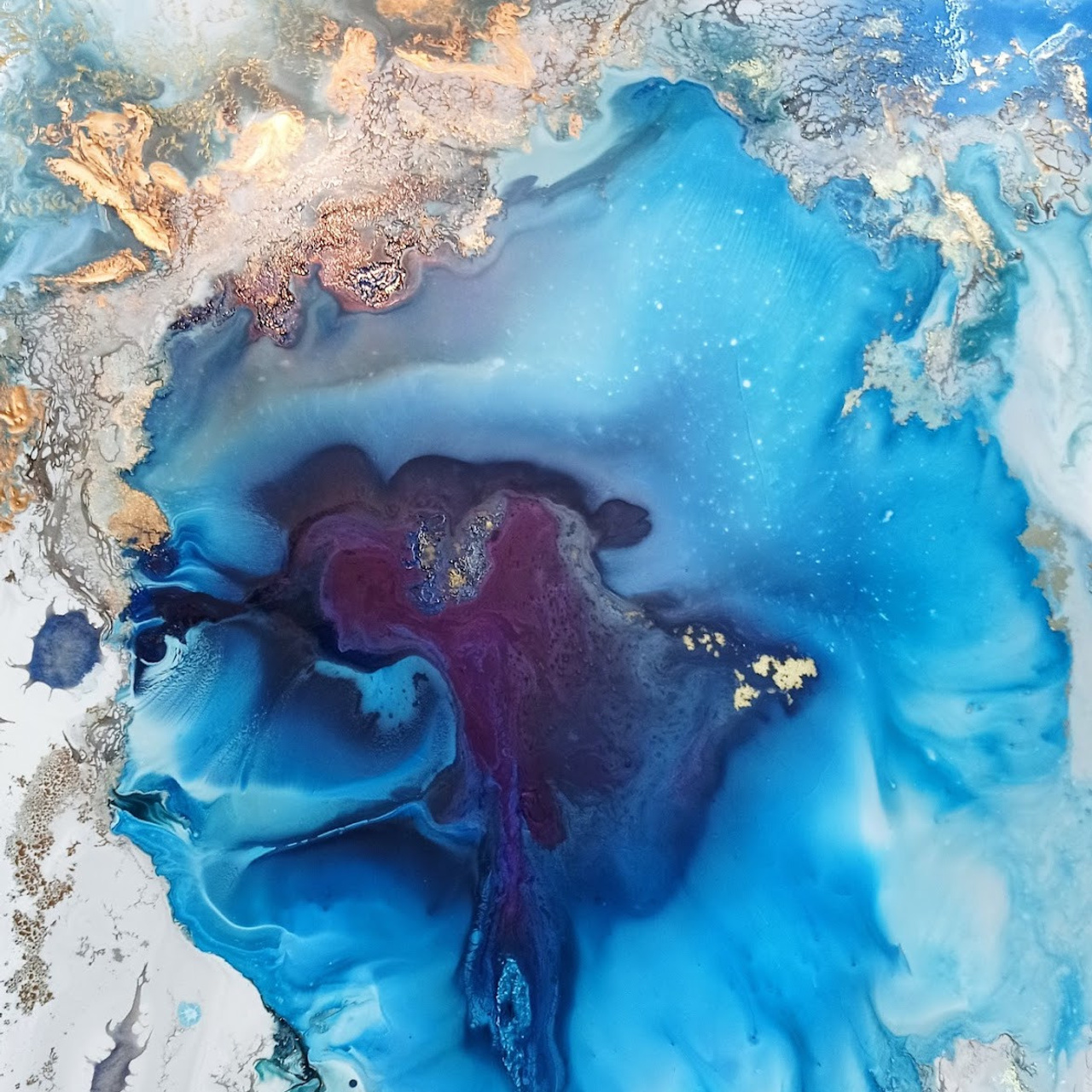 Интерьерная картина в голубых тонах абстракция. Купить premium art, интерьерные картины в интернет-магазине MONA