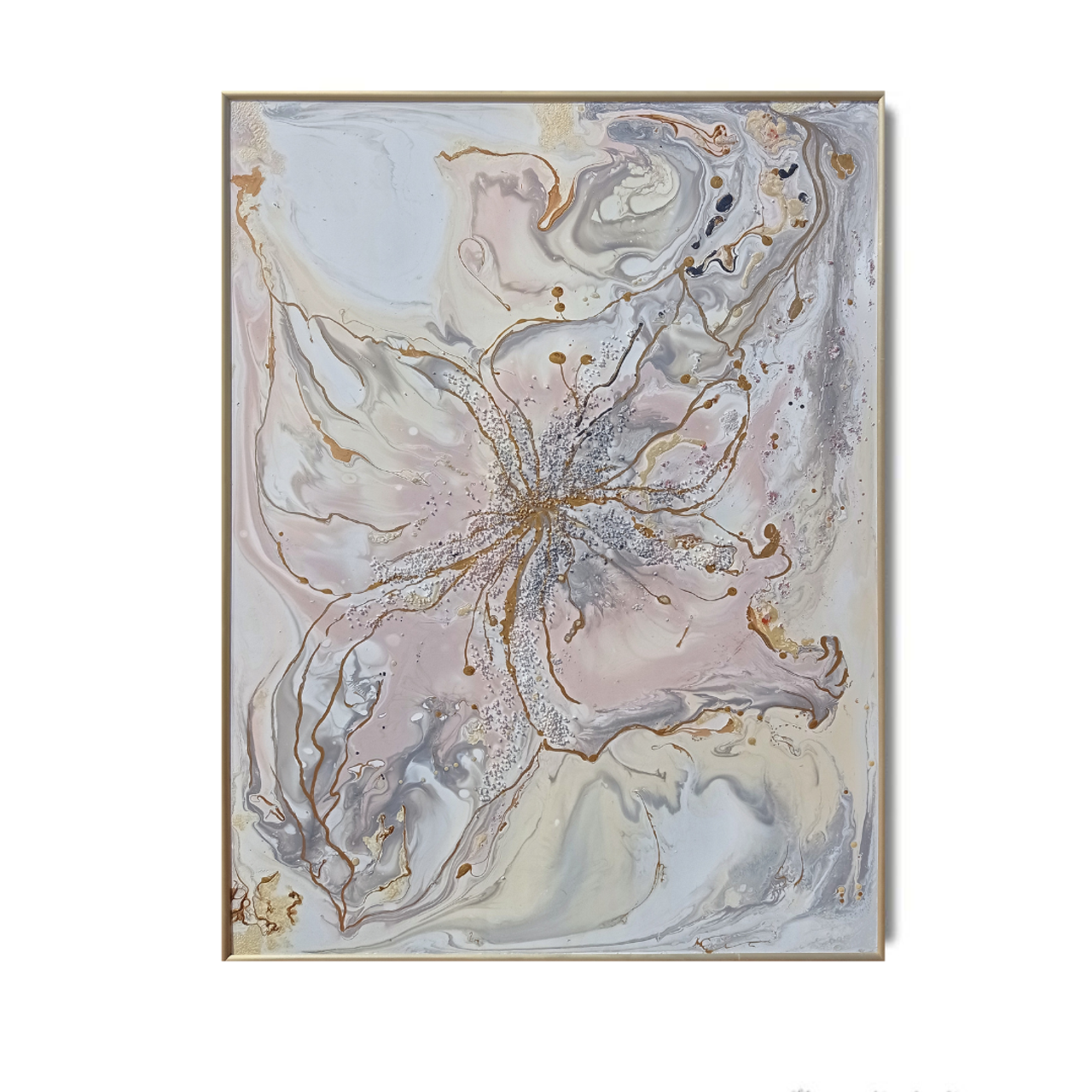 Абстрактная картина в серо-синих-фиолетовых оттенках в стильный дом. Купить premium art, интерьерные картины в интернет-магазине MONA