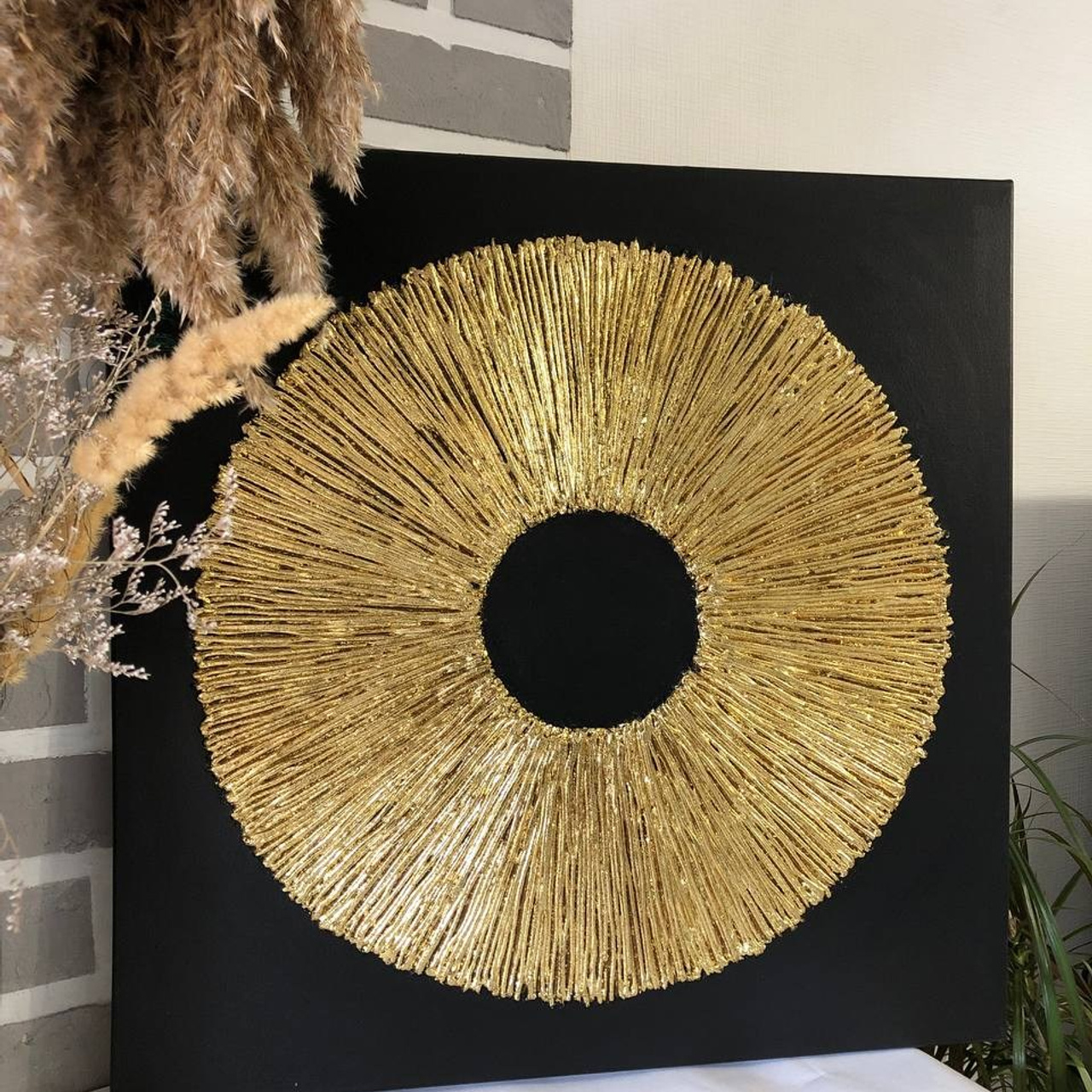 Эстетичные объемная картина для современных интерьеров Золотое солнце. Купить premium art, интерьерные картины в интернет-магазине MONA