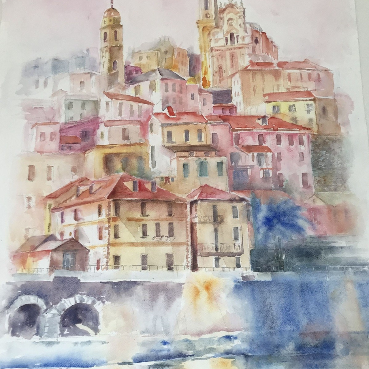 "Италия", акварельная картина, Ирэн Постольная