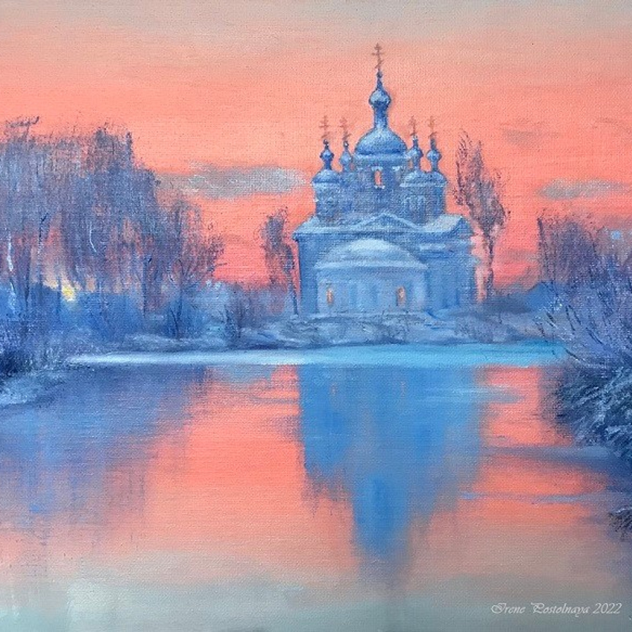 Картина "Перед Рождеством", холст, масло, Ирэн Постольная