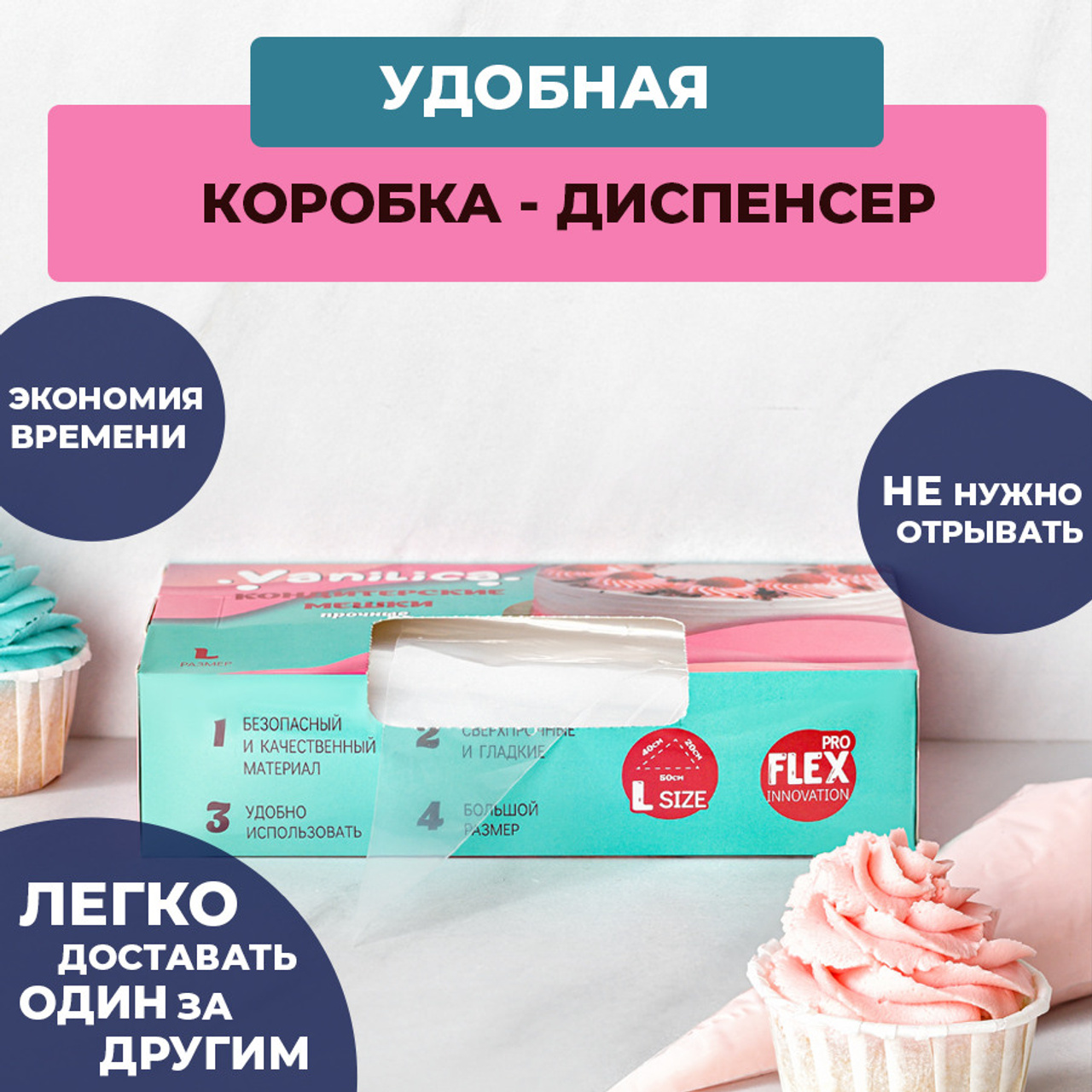 кондитерские мешки плотные для декора торта
