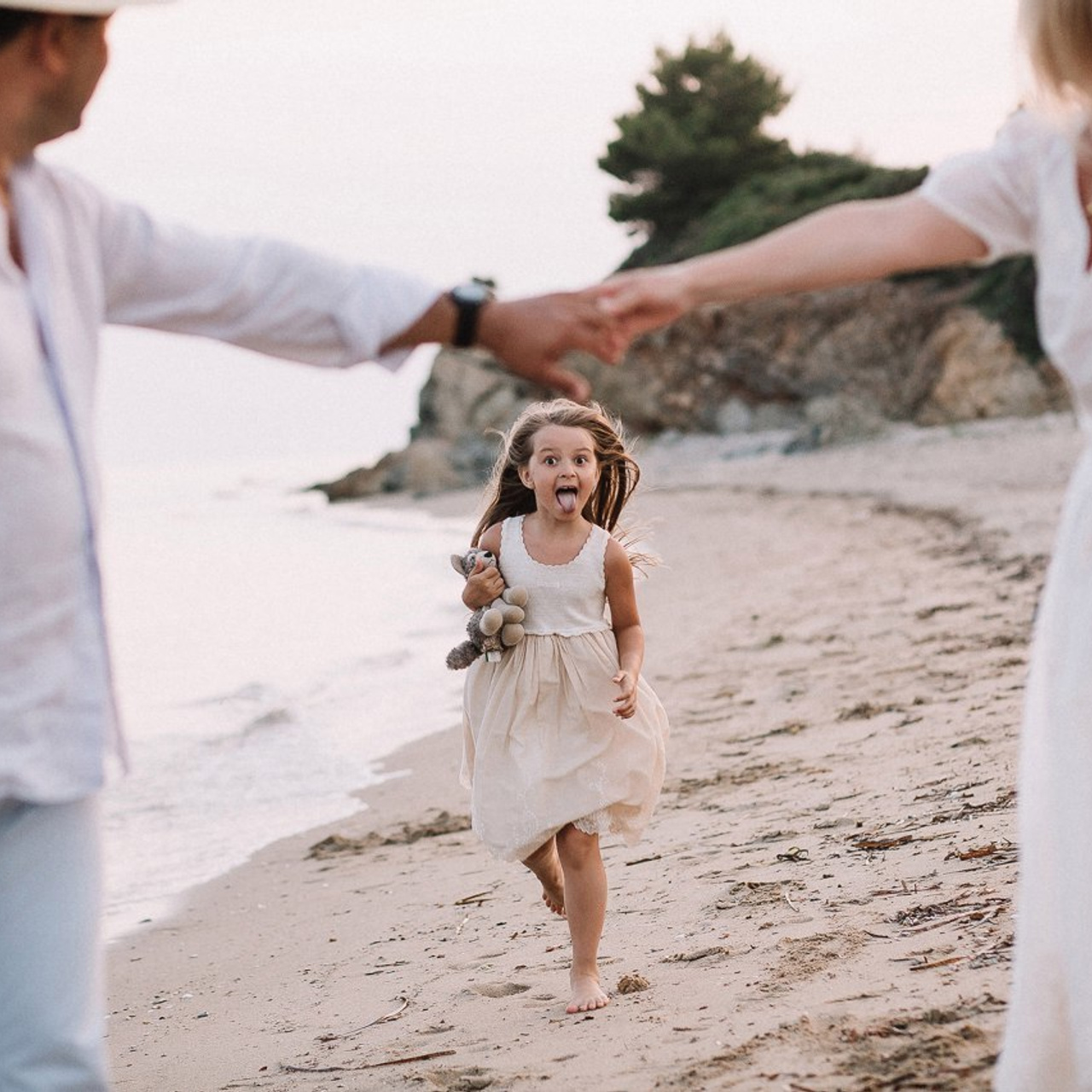 Олег, Полина и Маруся